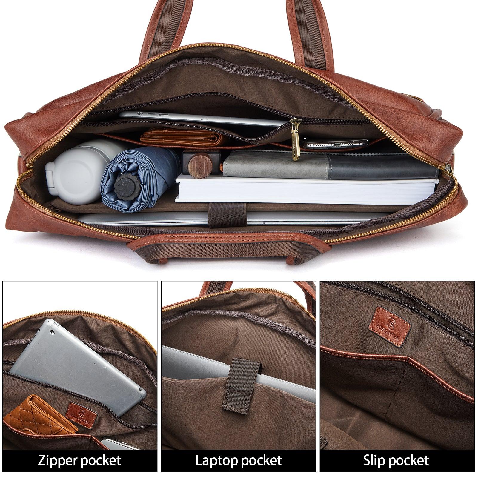 17 inch Men's Briefcase Messenger Bag — Business Lawyer - Image 5
