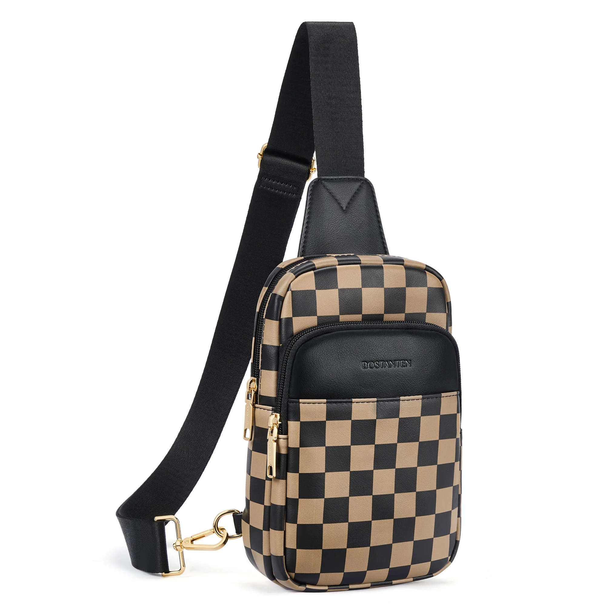 Aurora Chevron Quilted Embroidered Strap Sling Bag - Image 64