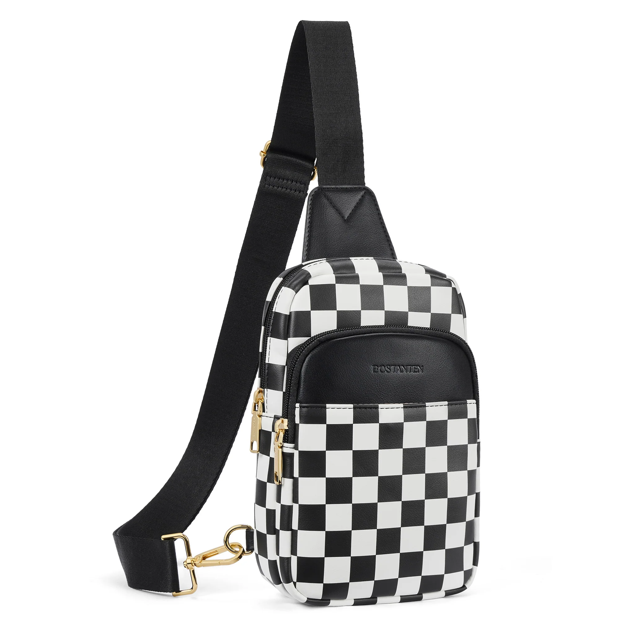 Aurora Chevron Quilted Embroidered Strap Sling Bag - Image 69