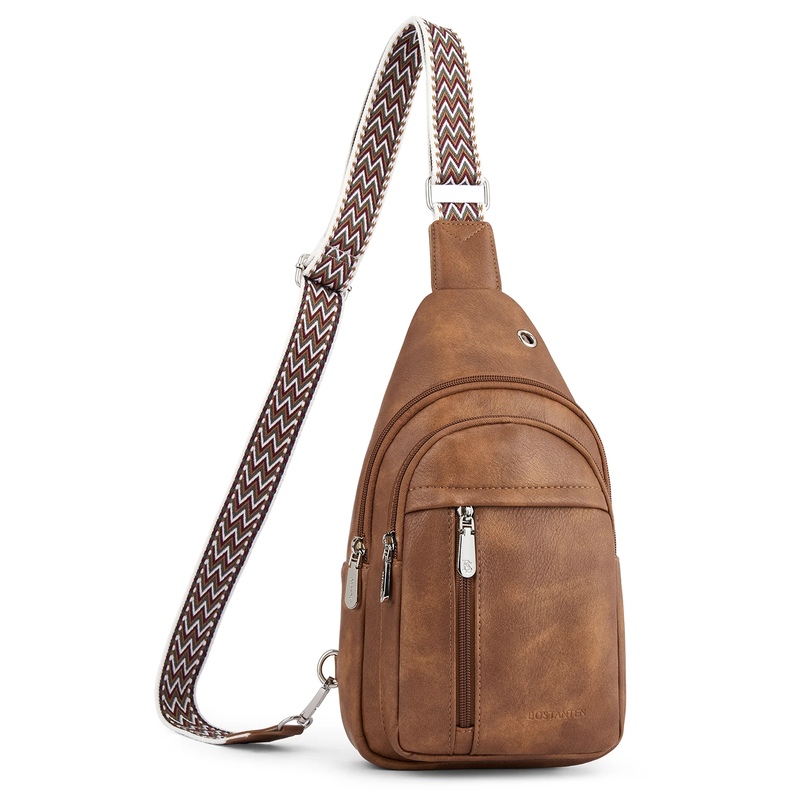 Aurora Chevron Patterned Sling Bag with Adjustable Guitar Strap - Image 28