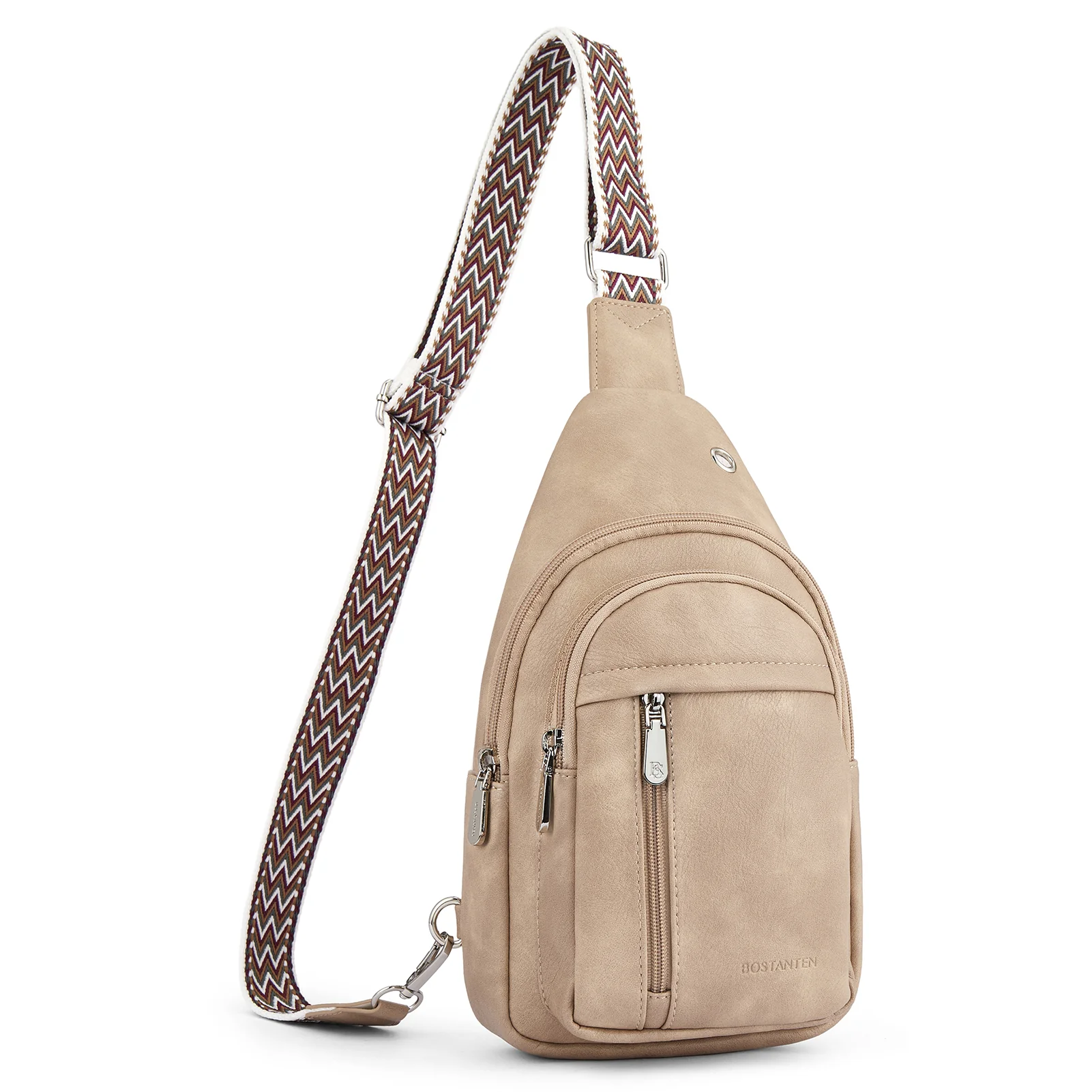 Aurora Chevron Patterned Sling Bag with Adjustable Guitar Strap - Image 55