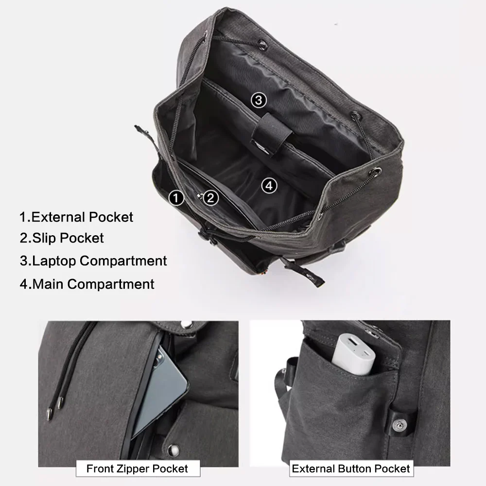 Milo Canvas Pro Travel & Commuter 15.6‘’ Laptop Backpack - Image 6