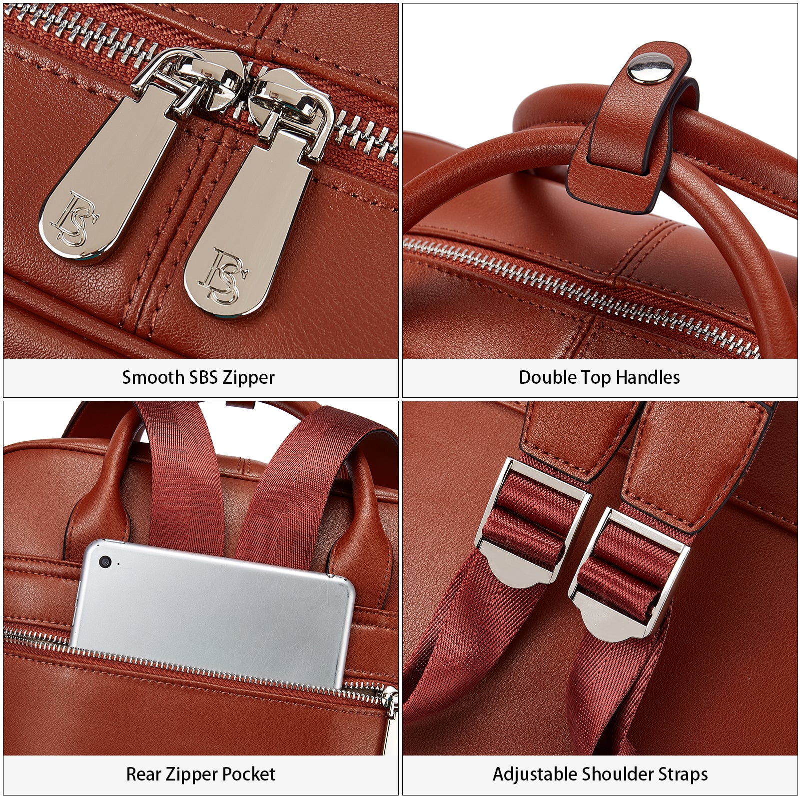 Caramel Womens Casual Backpack - Image 8