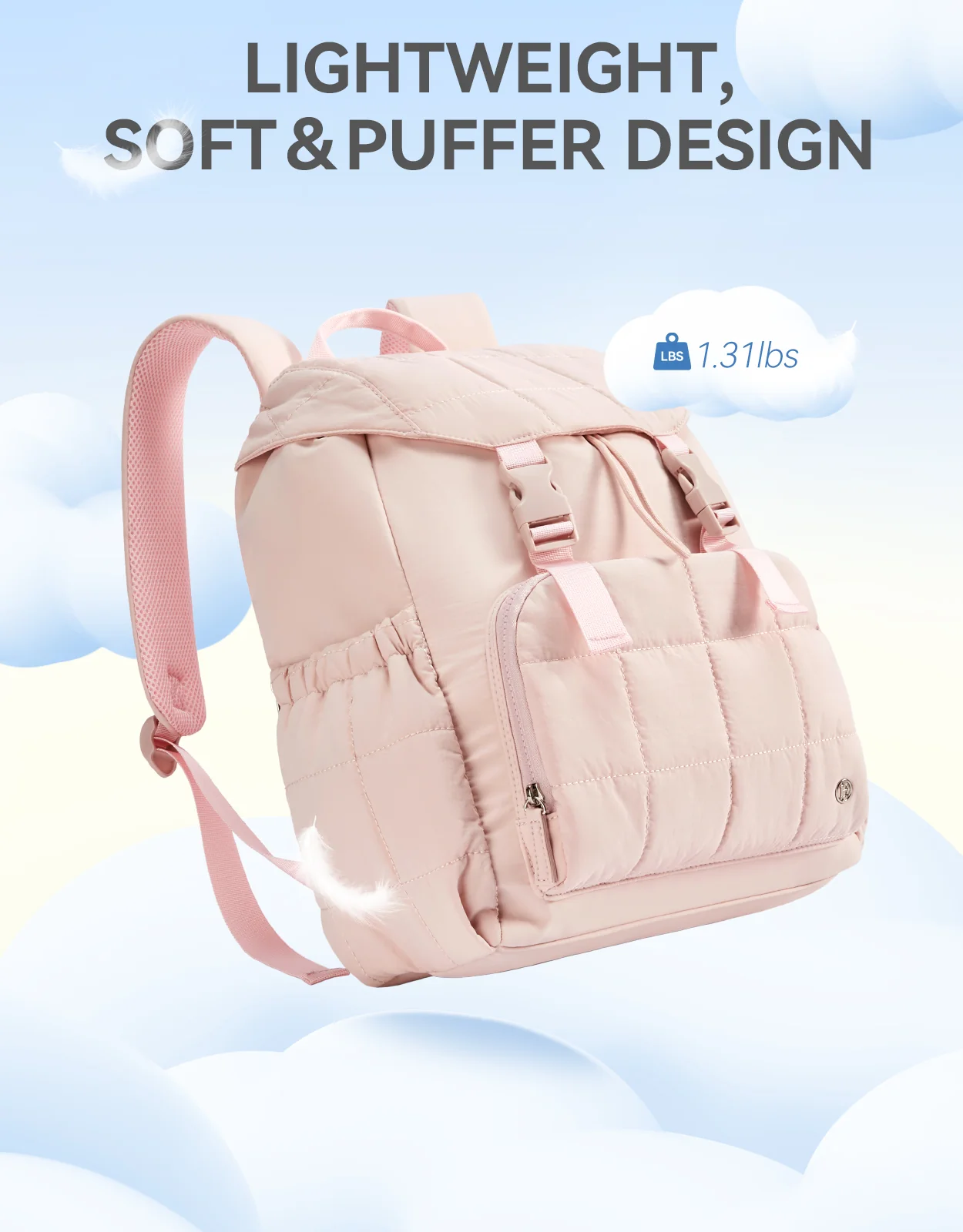AVE 15.6 Inch Taslan Quilted Lightweight  Laptop Backpack - Image 29