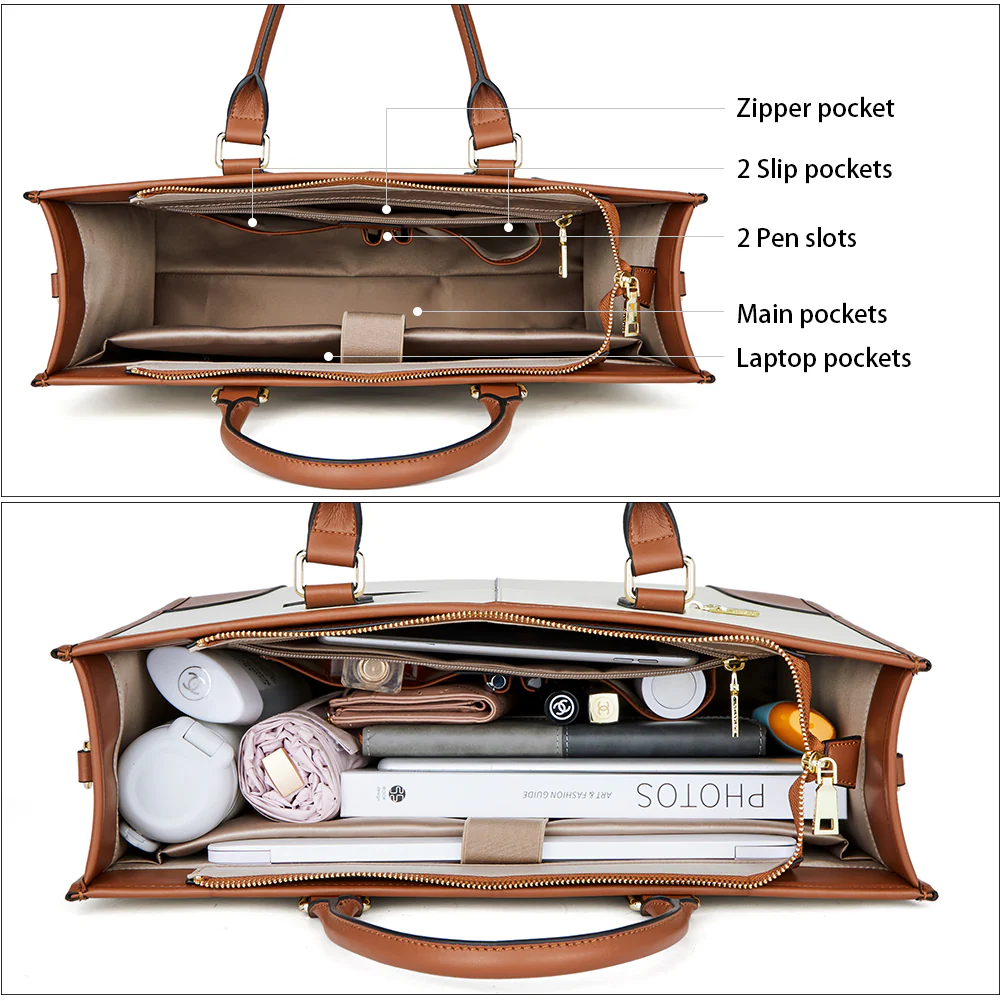 Mizuki Women Briefcase Bag — Italian Leather - Image 6