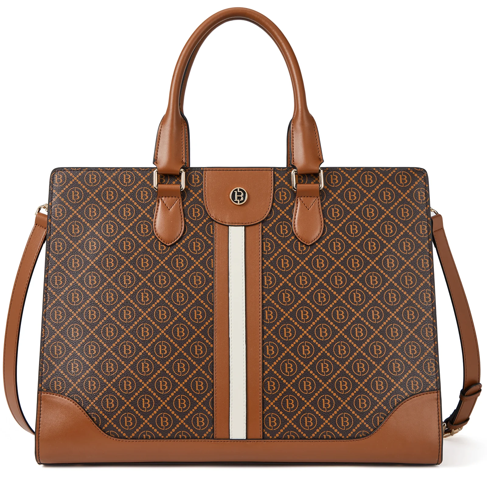 Stroud Vintage Leather Briefcase — Fashion Round - Image 6
