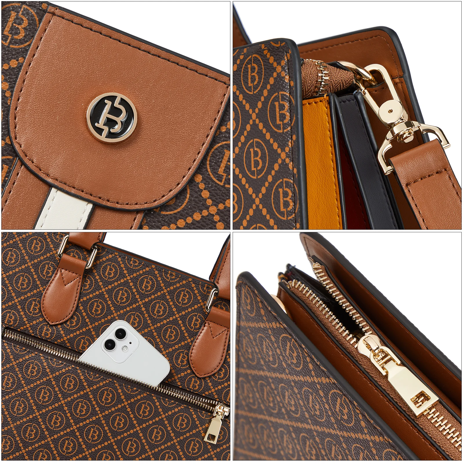 Stroud Vintage Leather Briefcase — Fashion Round - Image 8