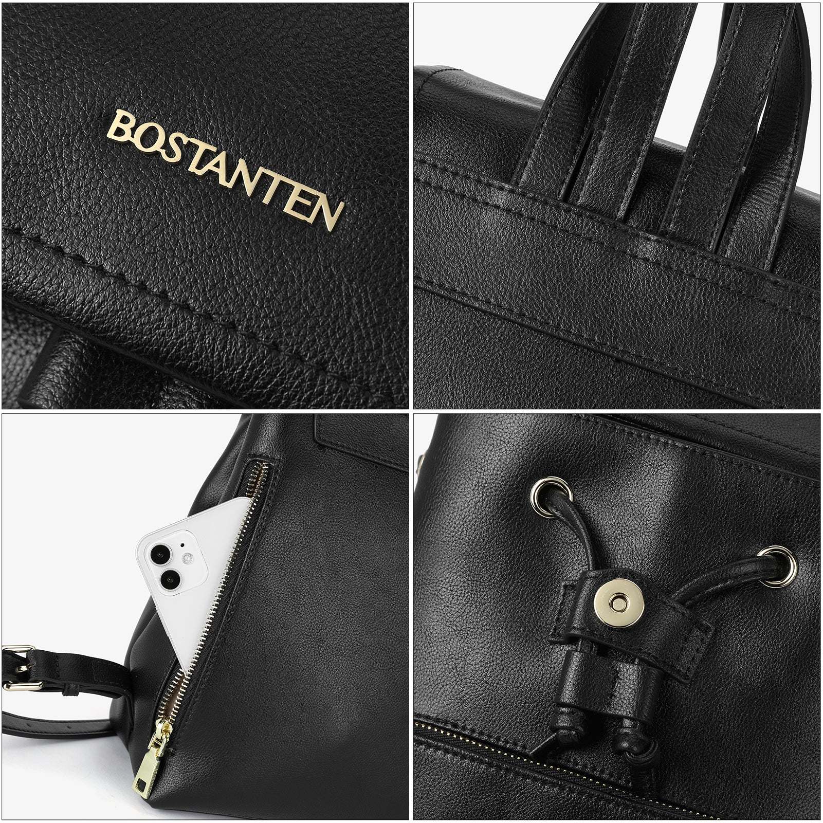 BOSTANTEN Backpack for Woman Fashion Travel Backpack Purse Ladies Shoulder Bags - Image 6