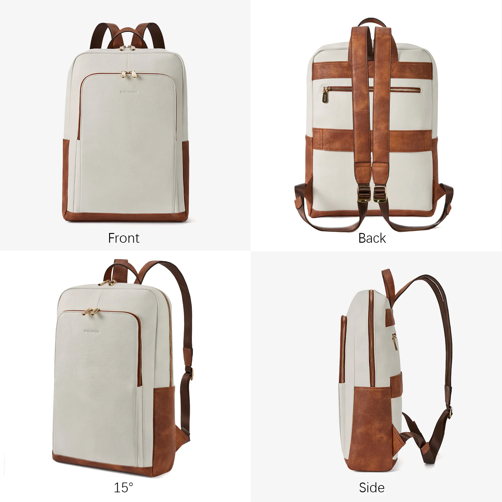 Baish Women Leather Laptop Backpack  Travel Business Work Daypack - Image 5