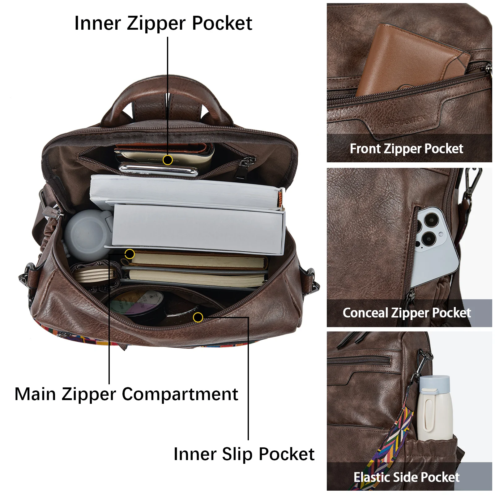 Nombongo Waterproof Backpack with Convertible Strap - Image 29