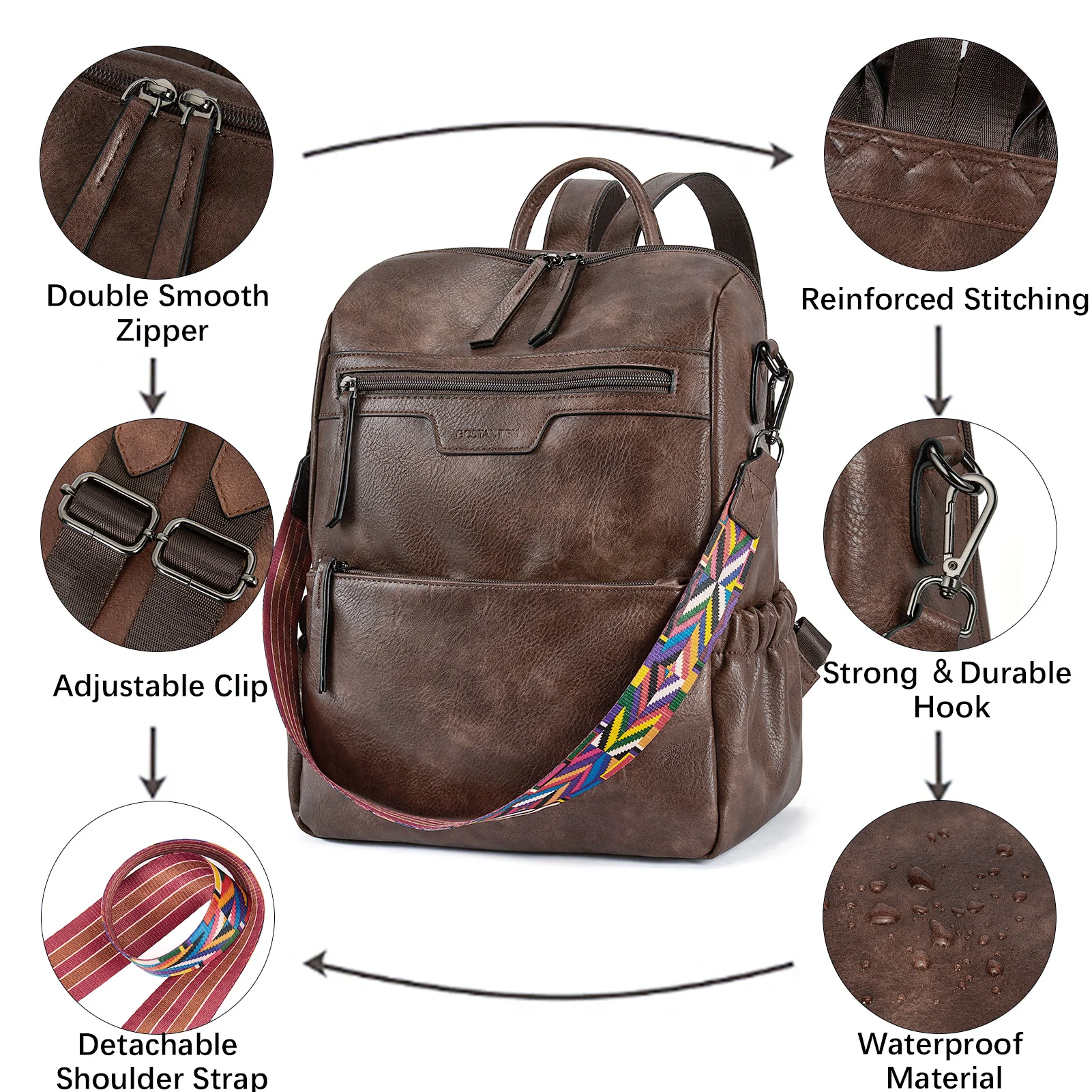 Nombongo Waterproof Backpack with Convertible Strap - Image 30