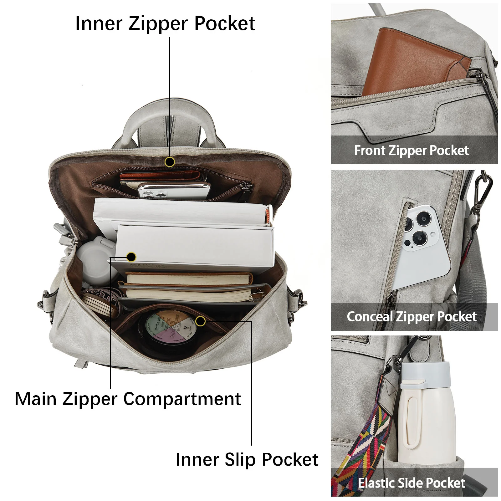 Nombongo Waterproof Backpack with Convertible Strap - Image 37