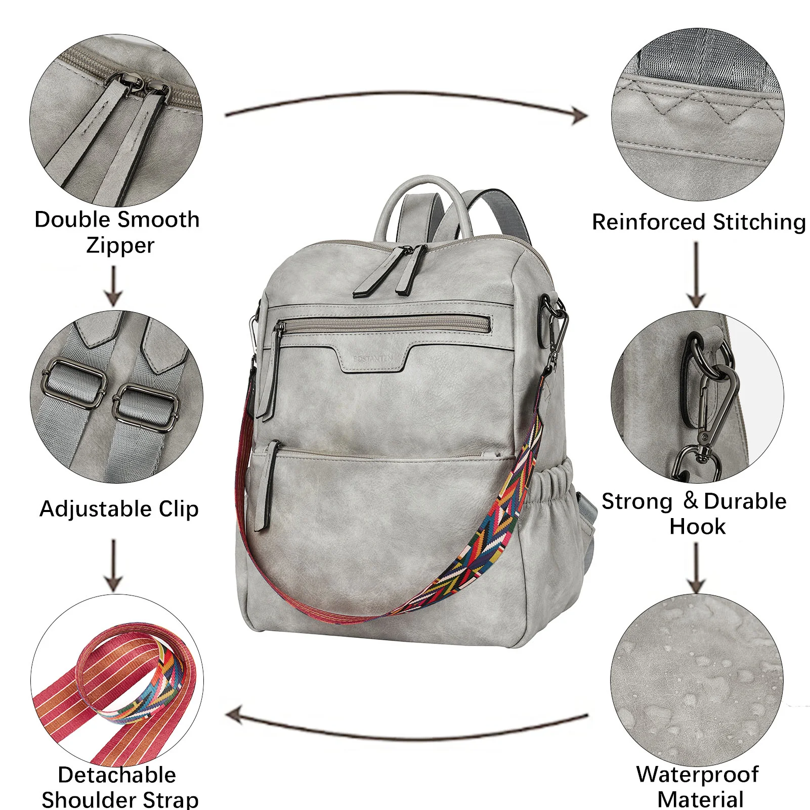 Nombongo Waterproof Backpack with Convertible Strap - Image 38