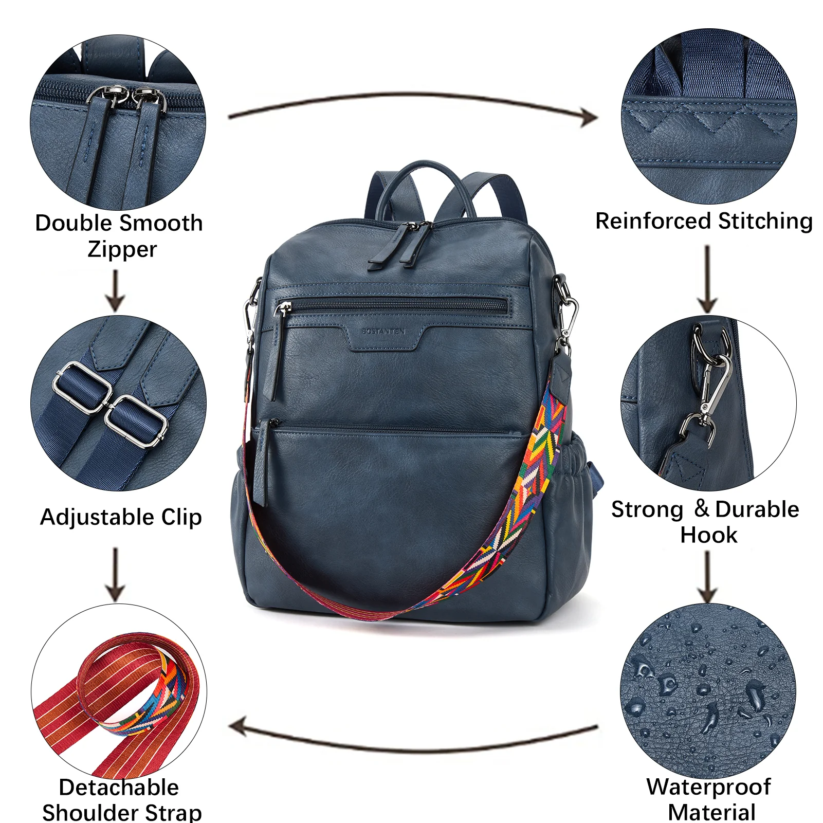 Nombongo Waterproof Backpack with Convertible Strap - Image 46