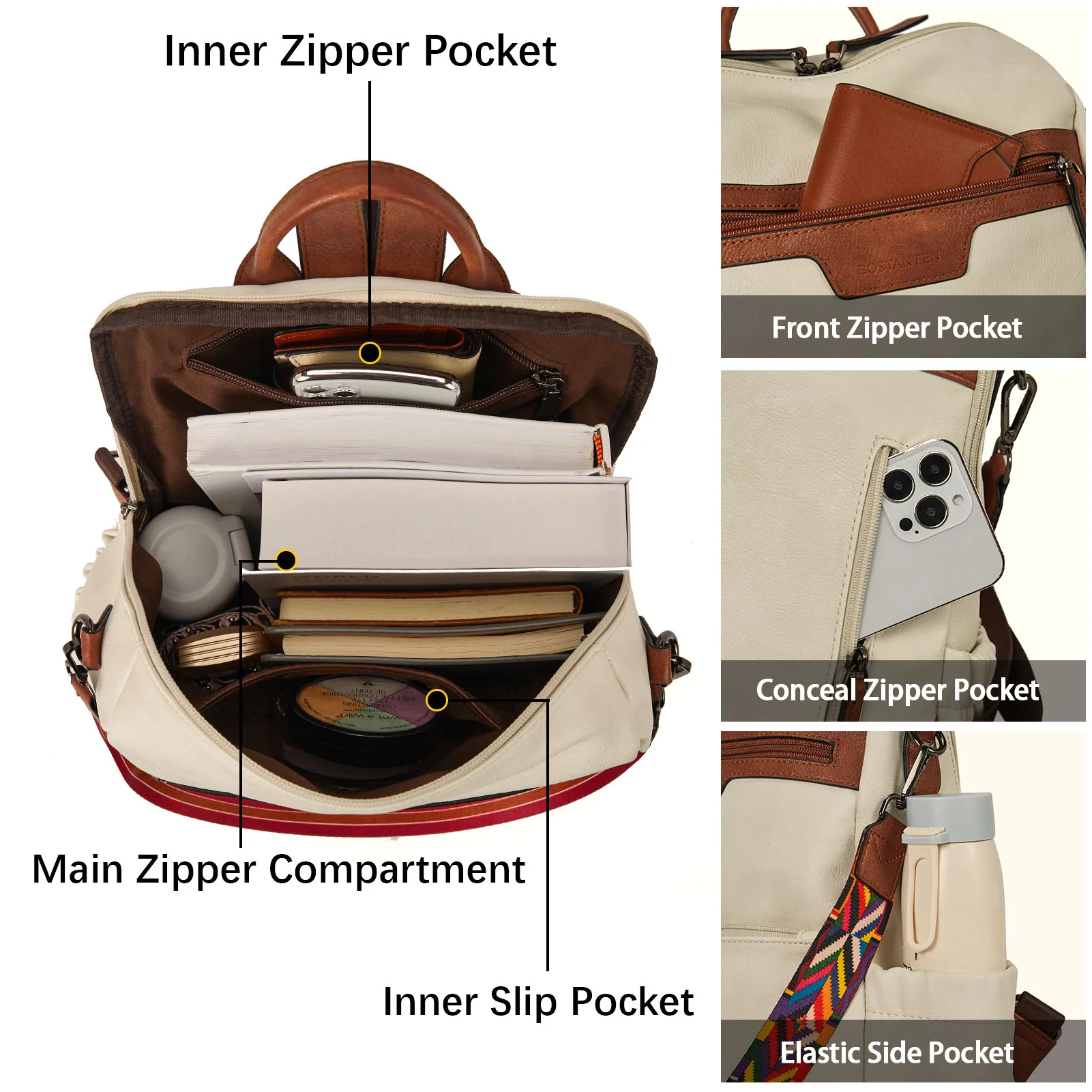 Nombongo Waterproof Backpack with Convertible Strap - Image 5