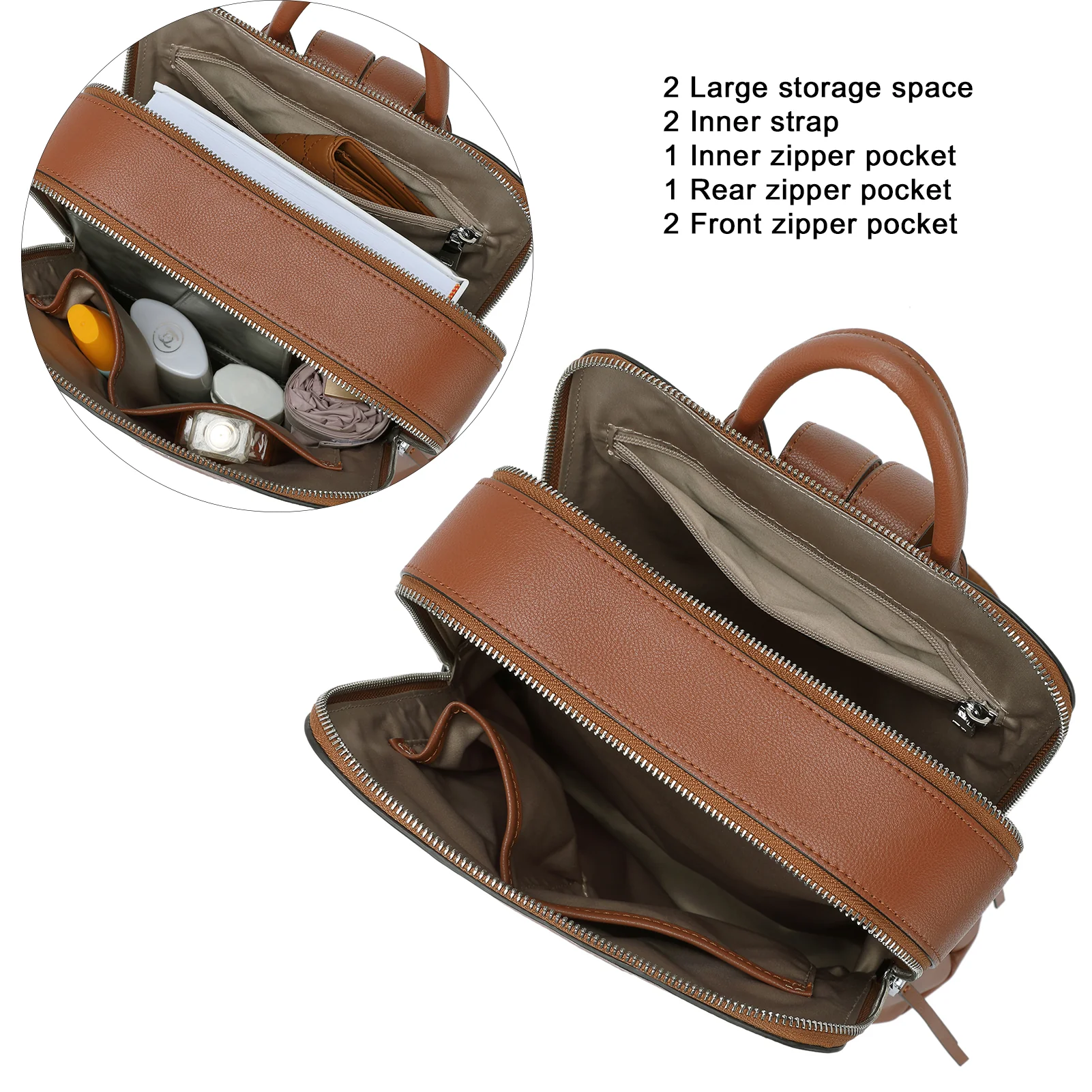 Nombongo Soft Leather Backpack — Pitch-Black - Image 11