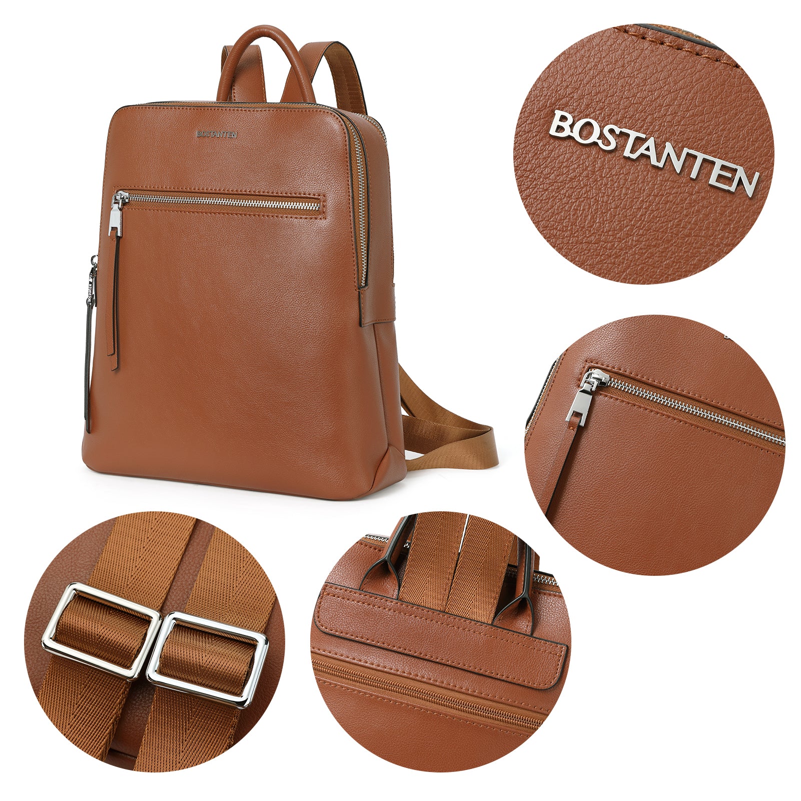 Nombongo Soft Leather Backpack — Pitch-Black - Image 14