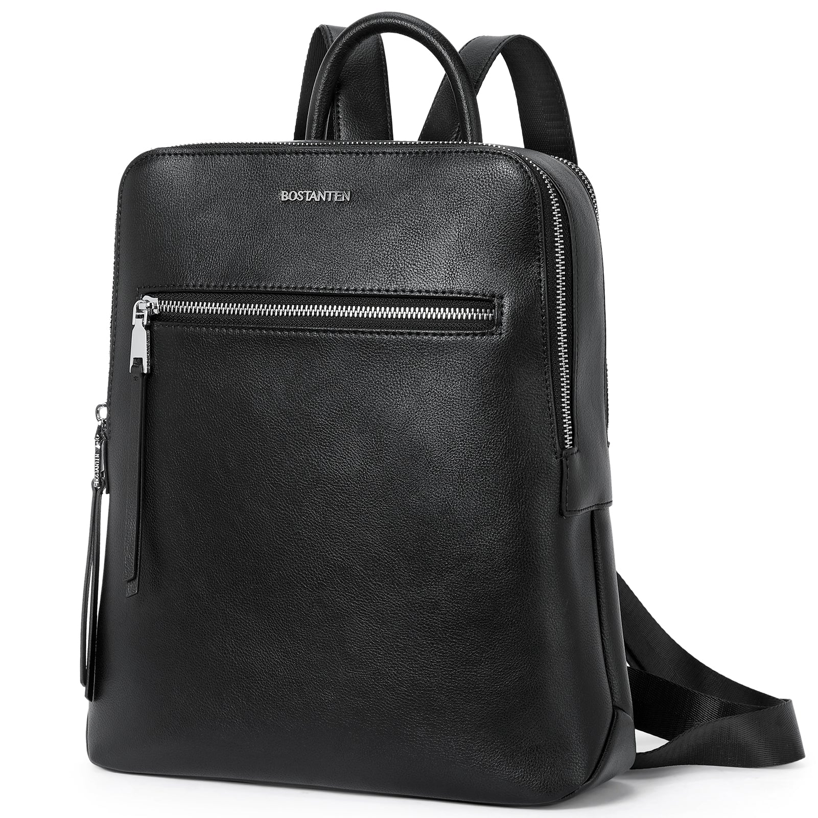 Nombongo Soft Leather Backpack — Pitch-Black - Image 3