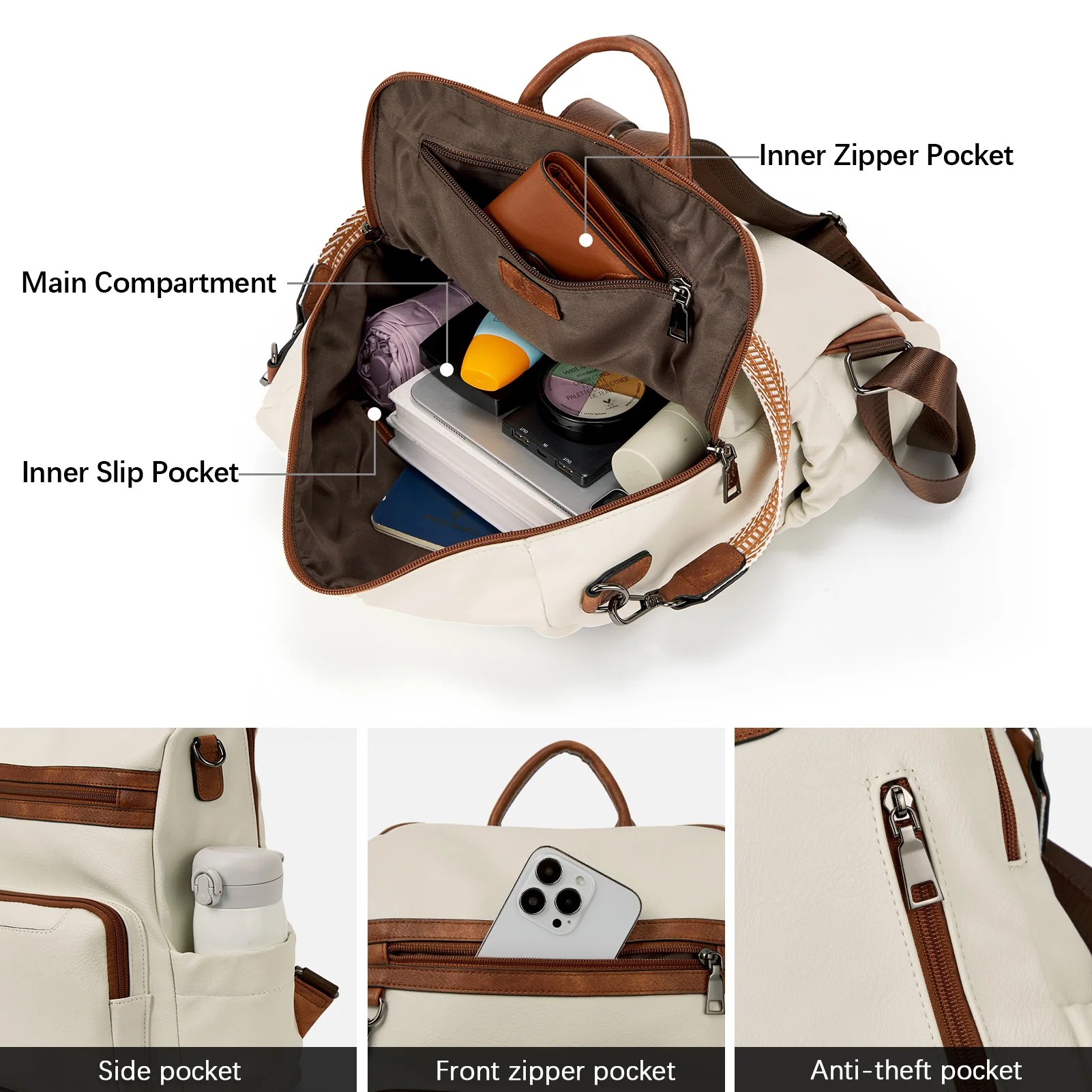 Nombongo Large Convertible Backpack Travel Bag - Two Sizes - Image 4