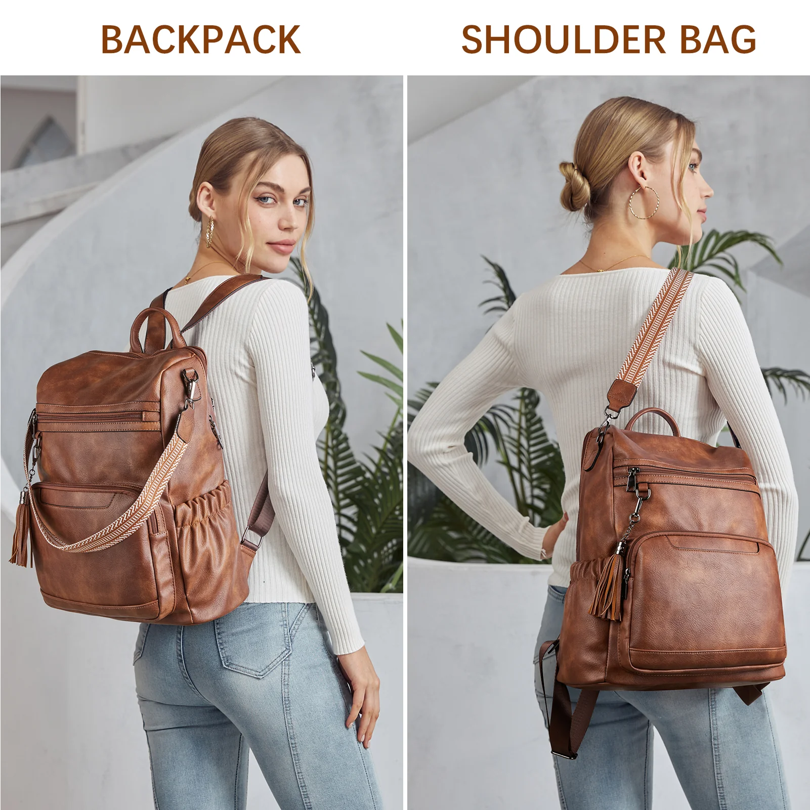 Nombongo Large Convertible Backpack Travel Bag - Two Sizes - Image 58
