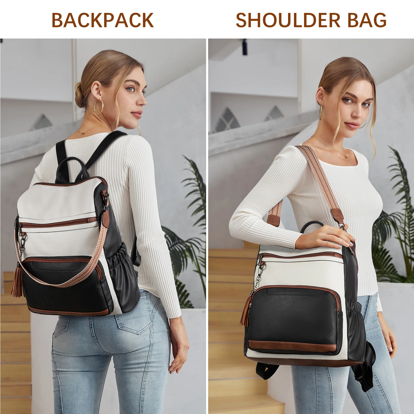 Nombongo Large Convertible Backpack Travel Bag - Two Sizes - Image 64