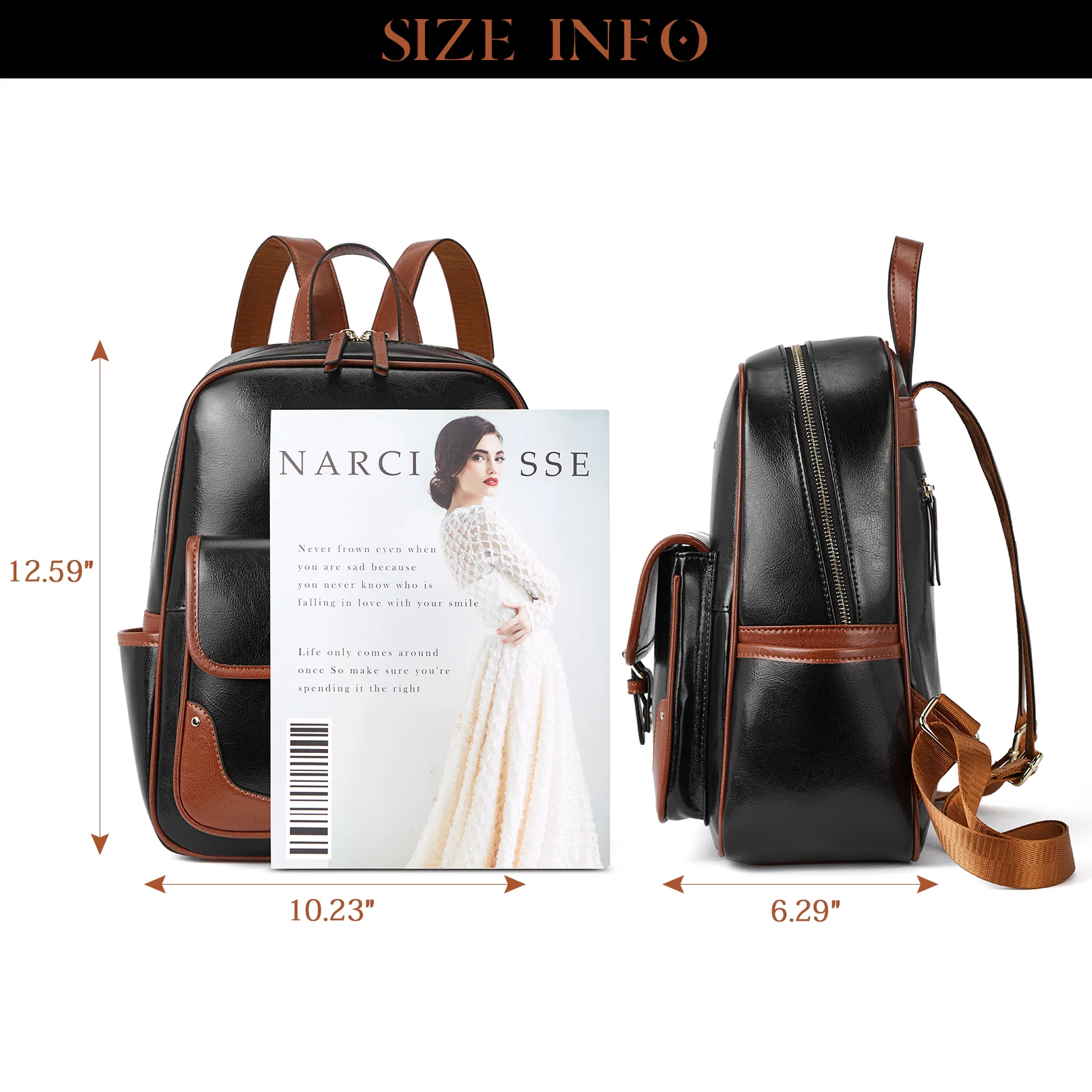 Vrba Leather Book Bag — Talent - Image 3