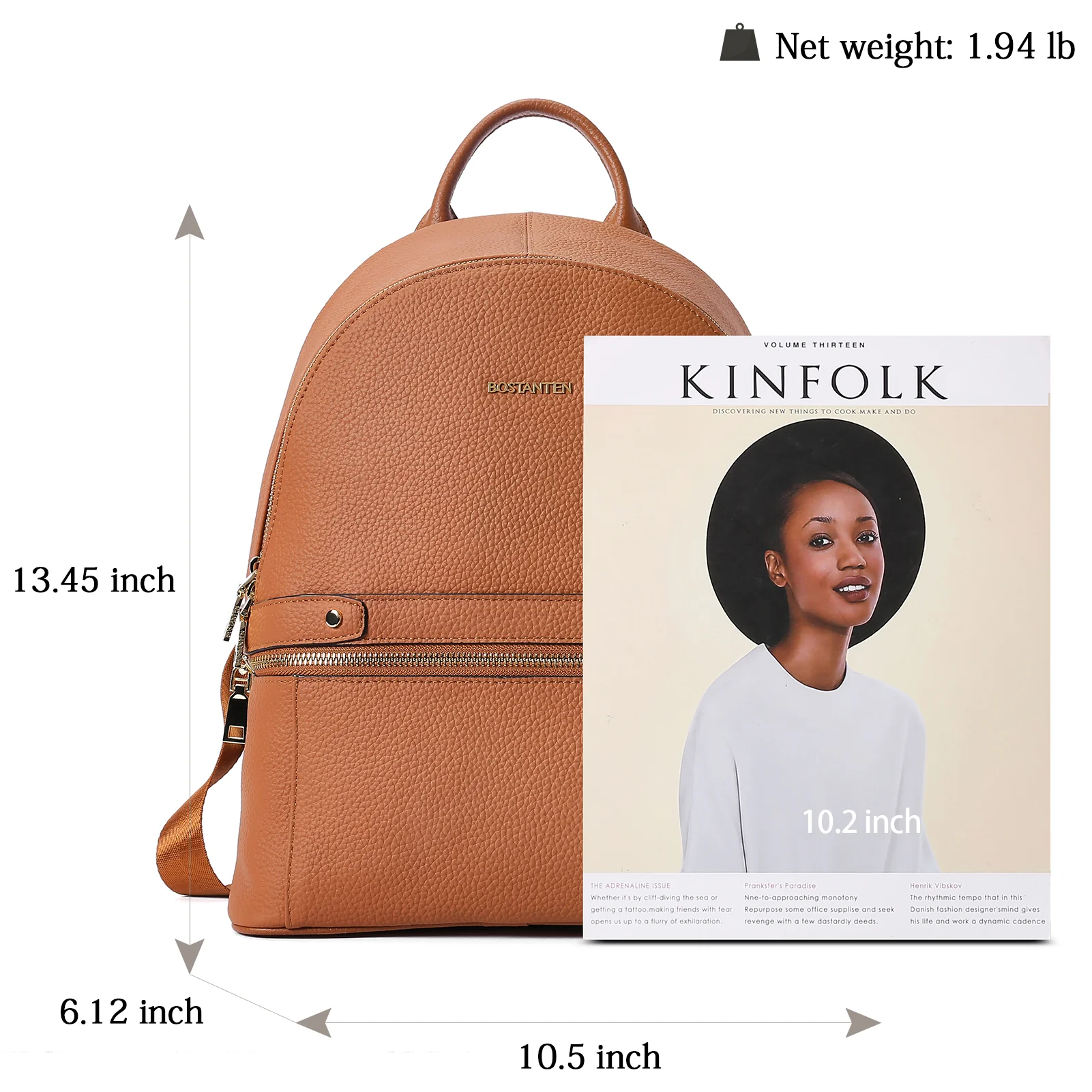 Nombongo Genuine Leather Backpack —College - Image 11