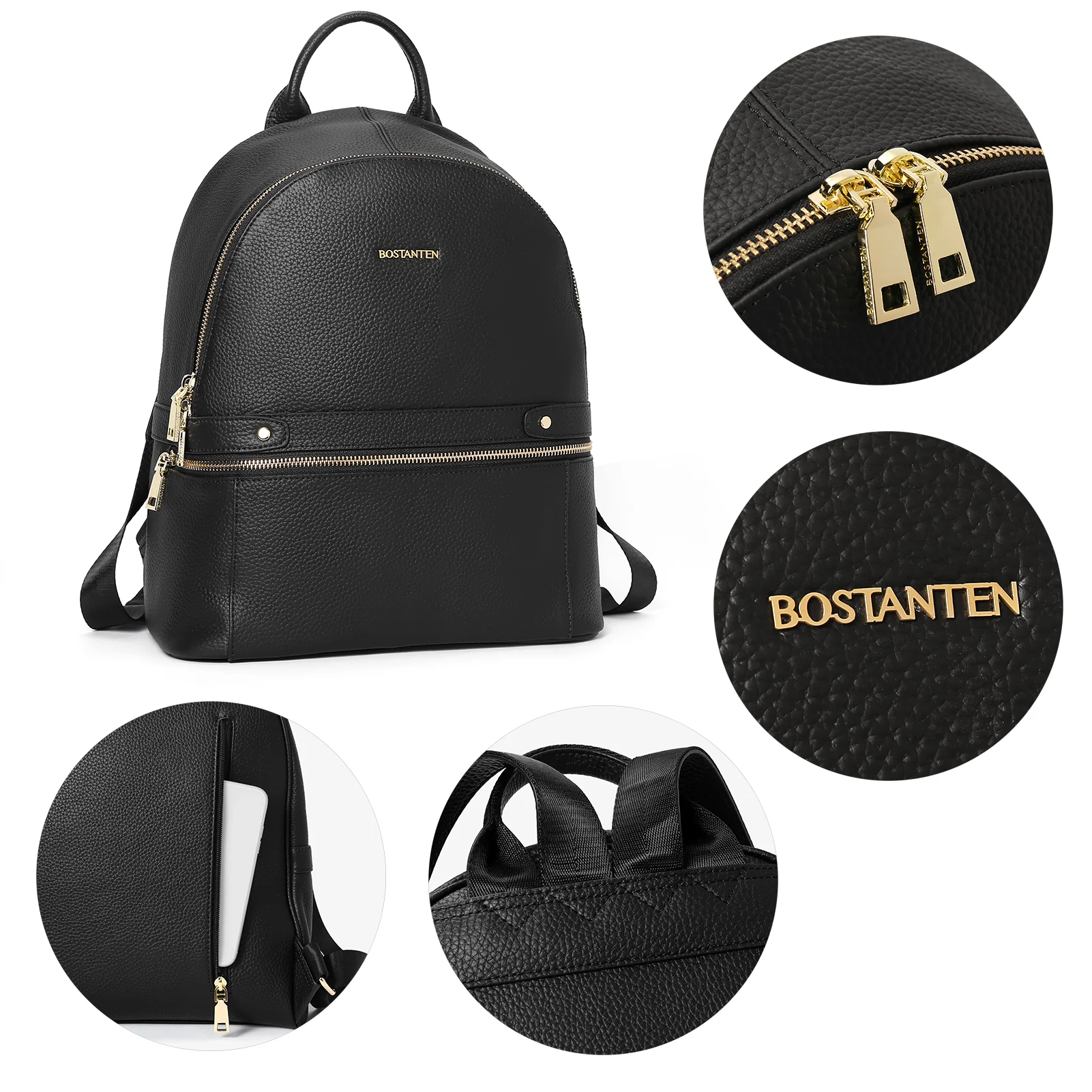 Nombongo Genuine Leather Backpack —College - Image 3