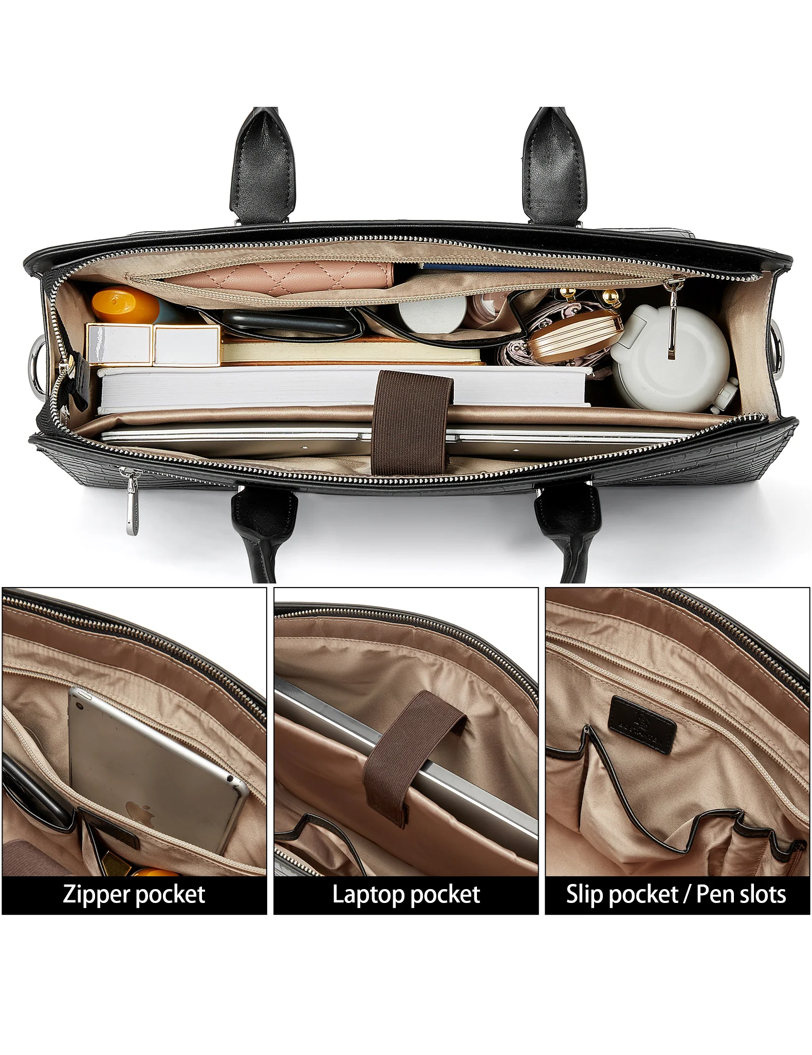 Mizuki Briefcase With Shoulder Strap — Security - Image 37