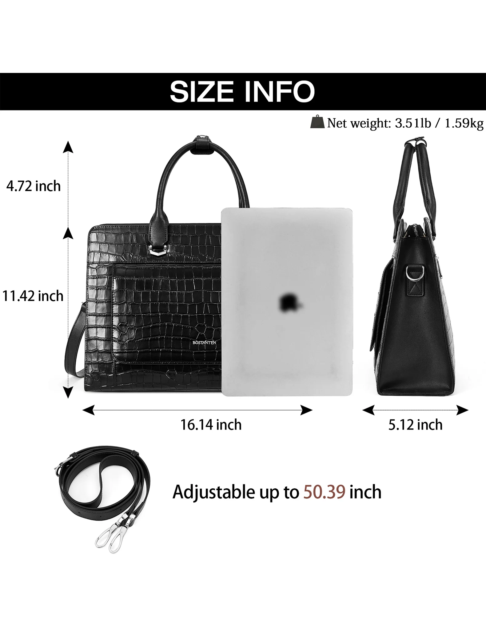 Mizuki Briefcase With Shoulder Strap — Security - Image 42