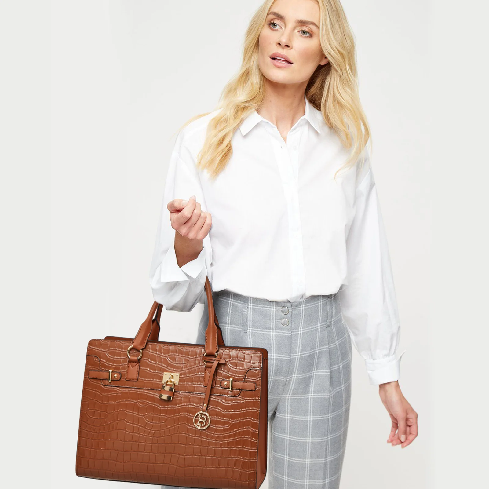 BOSTANTEN Briefcase for Women 15.6 inch Leather Laptop Bag Vintage Slim Lawyer Business Bag Stylish Work Purse - Image 6