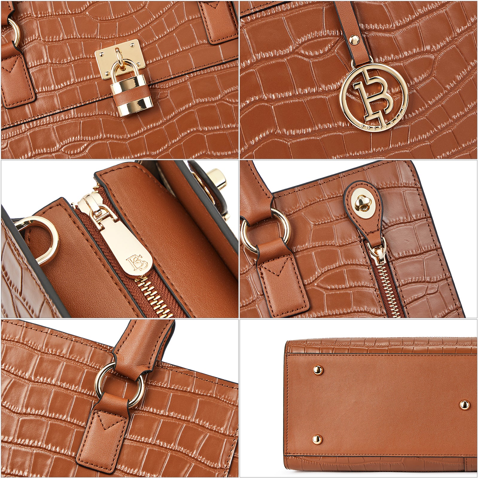 BOSTANTEN Briefcase for Women 15.6 inch Leather Laptop Bag Vintage Slim Lawyer Business Bag Stylish Work Purse - Image 8