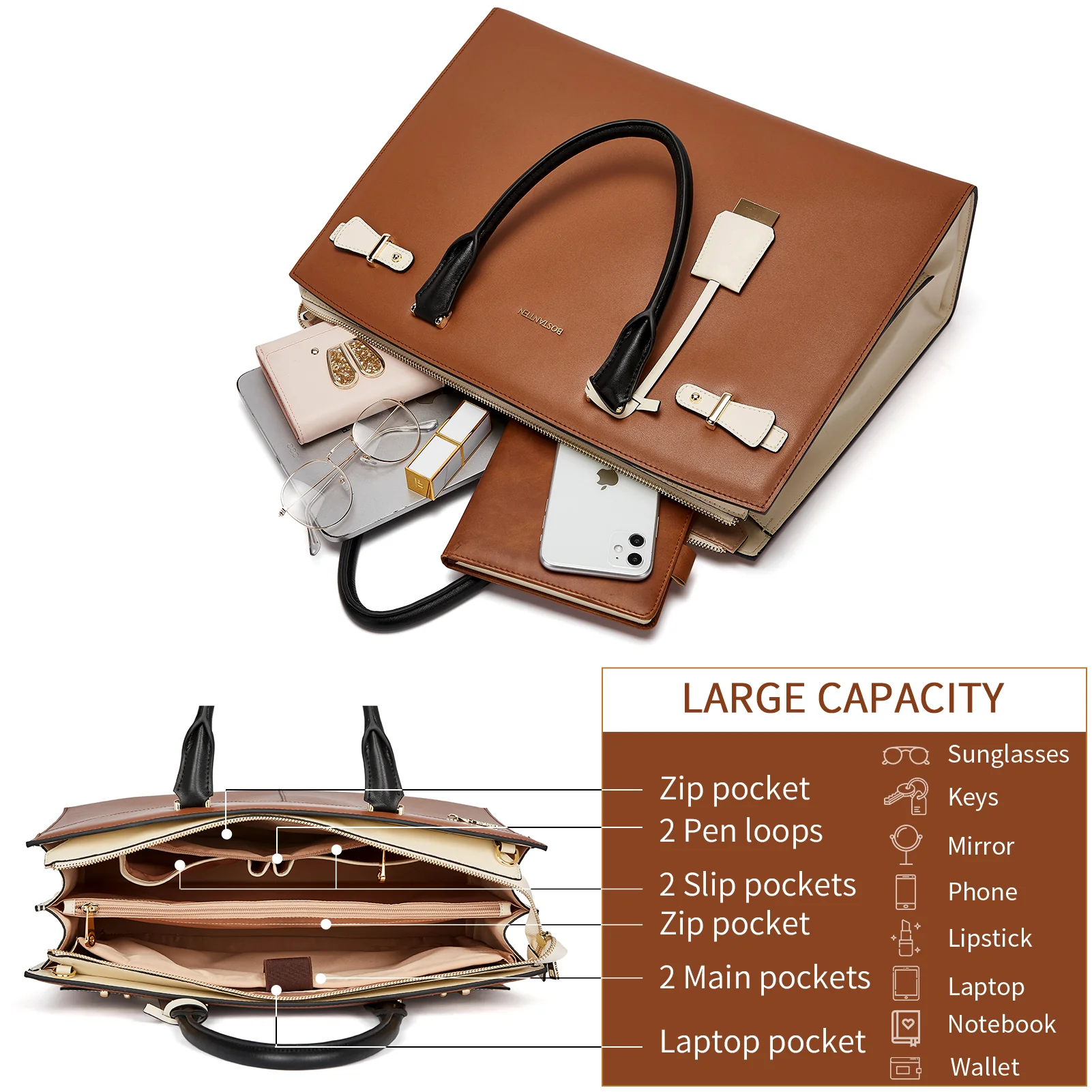 Mizuki Classic Briefcase — Tote Bag - Image 22