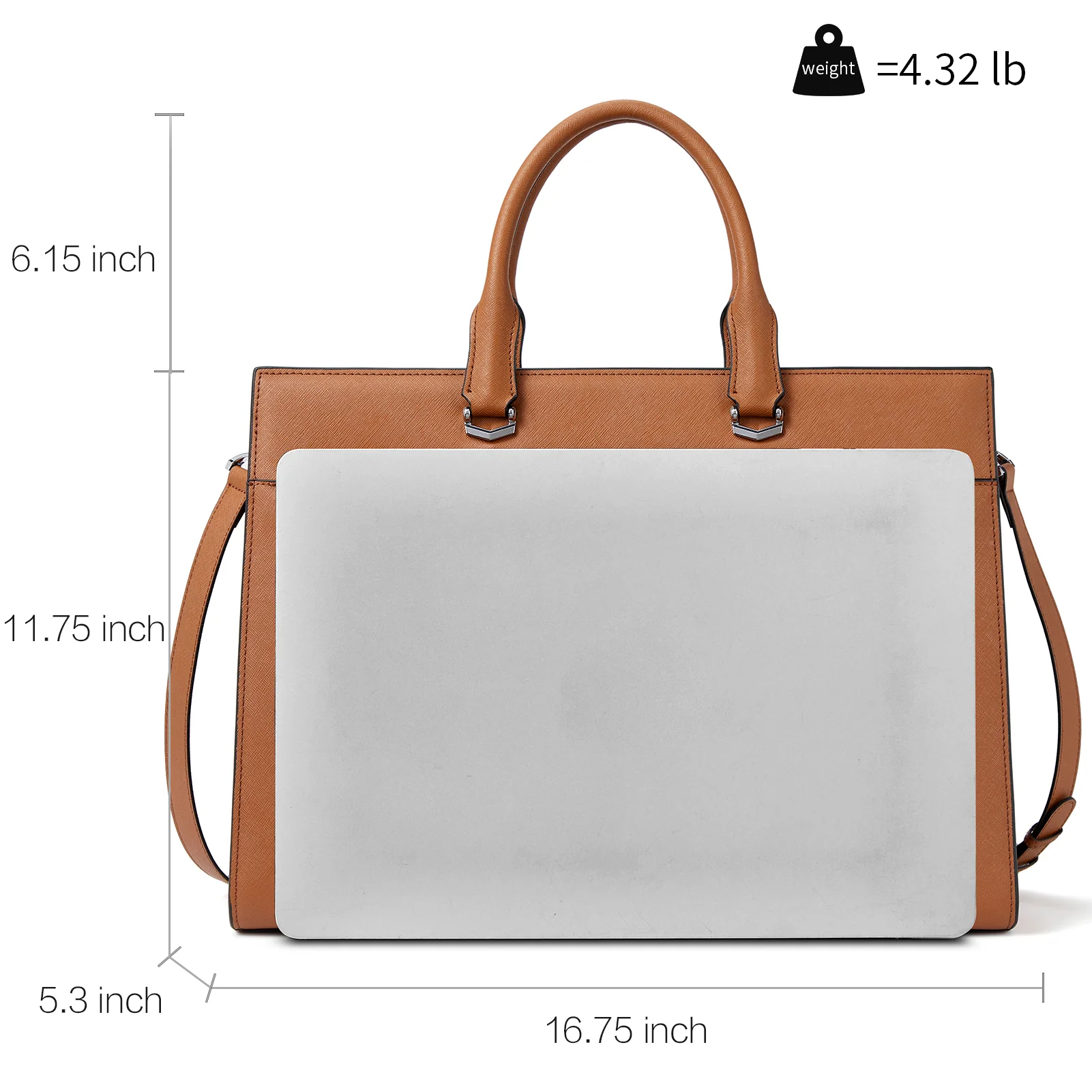Mizuki Modern-Style Leather Briefcase - Image 11