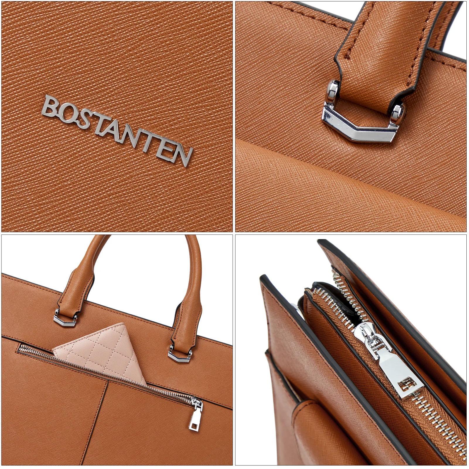 Mizuki Modern-Style Leather Briefcase - Image 14