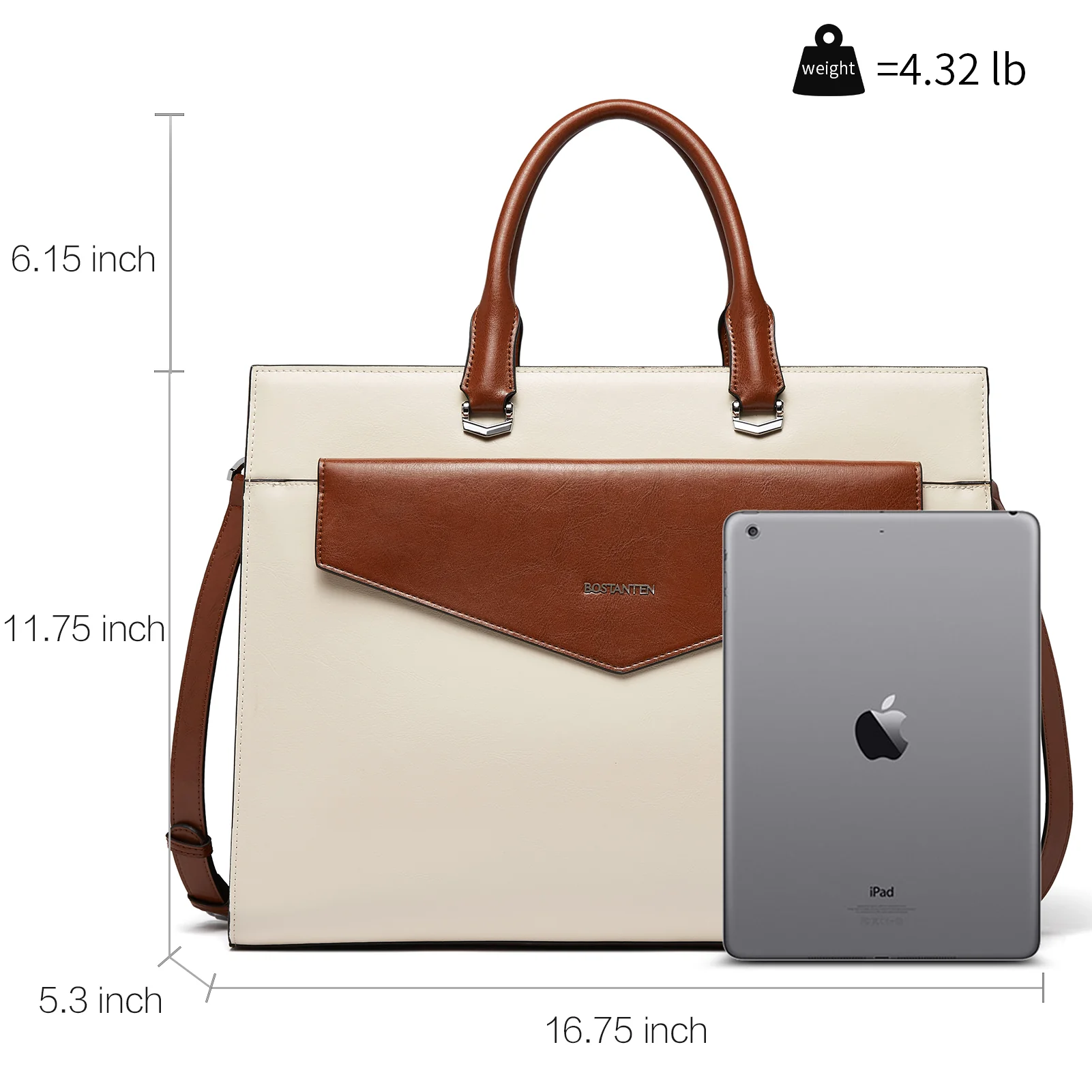 Mizuki Modern-Style Leather Briefcase - Image 17