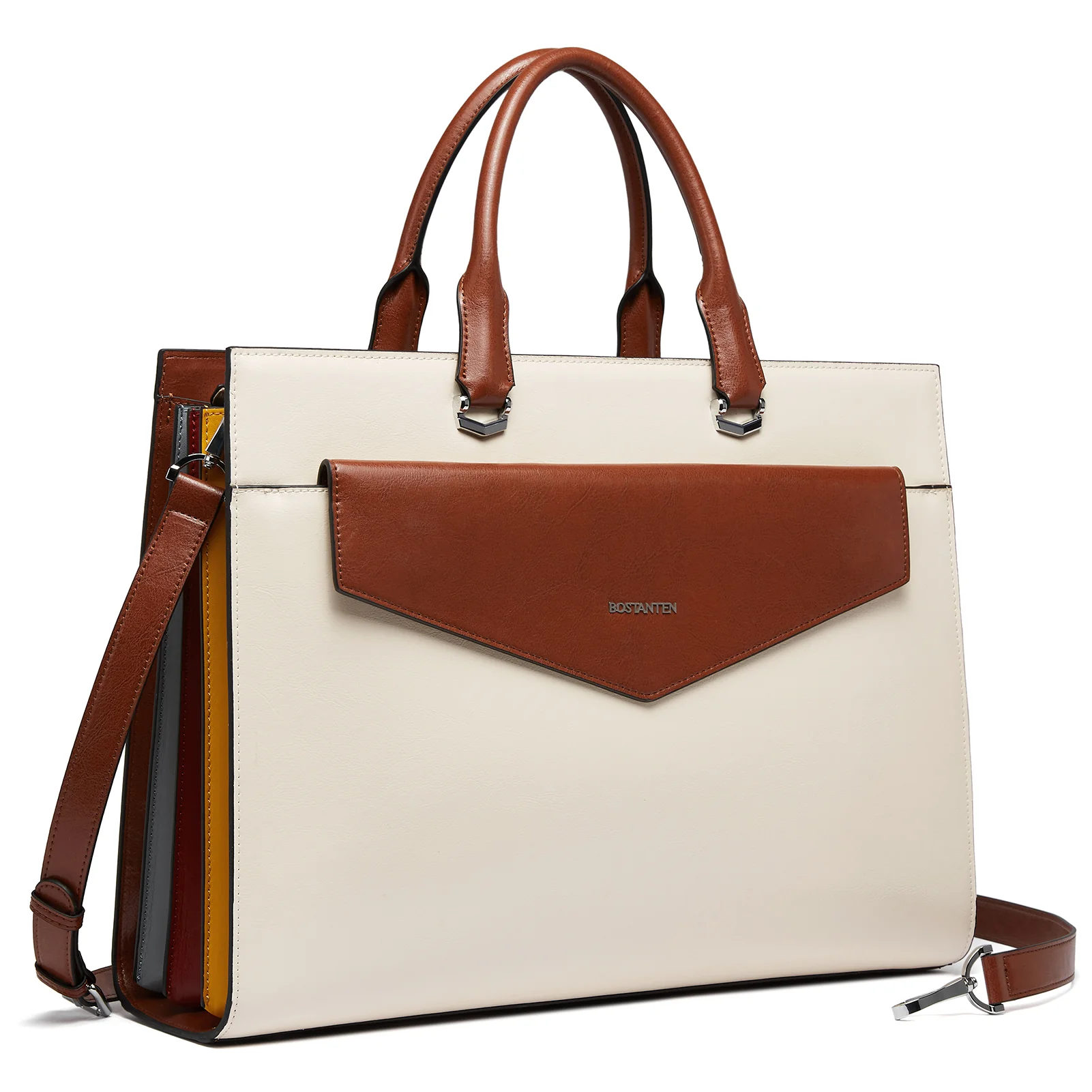 Mizuki Modern-Style Leather Briefcase - Image 21