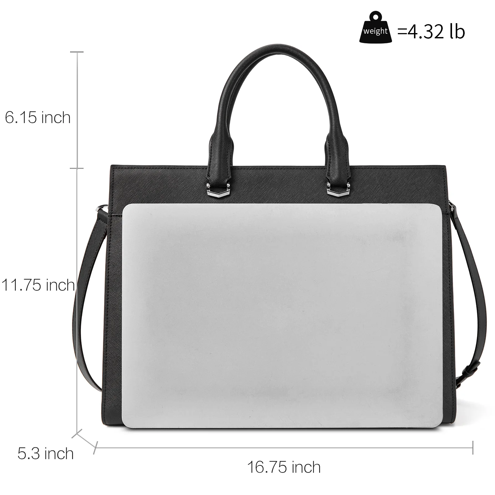 Mizuki Modern-Style Leather Briefcase - Image 25