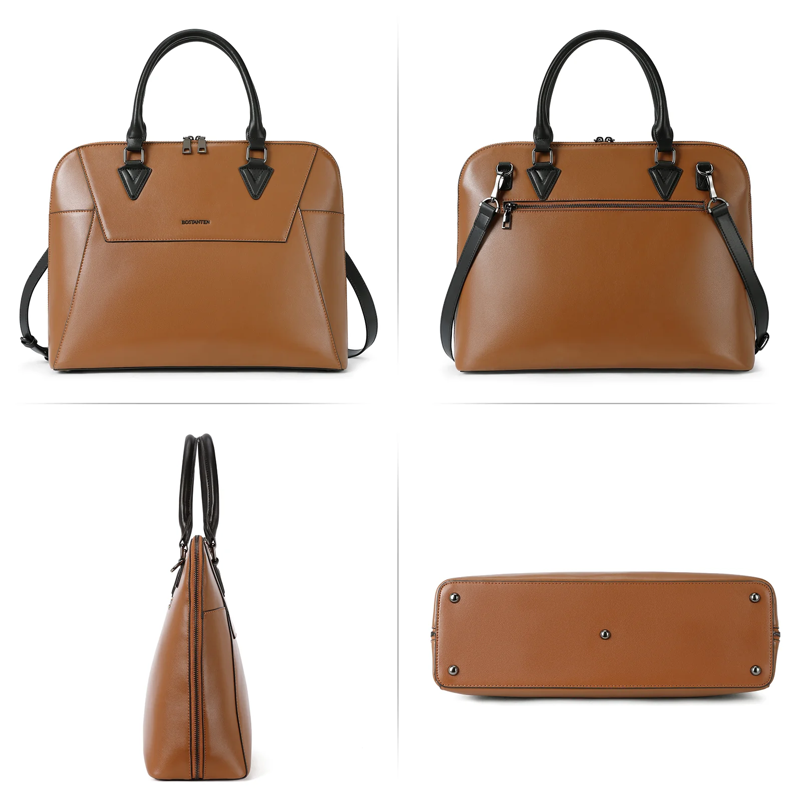 Jasmina  Women's Leather lawyer Briefcase — Henna - Image 13