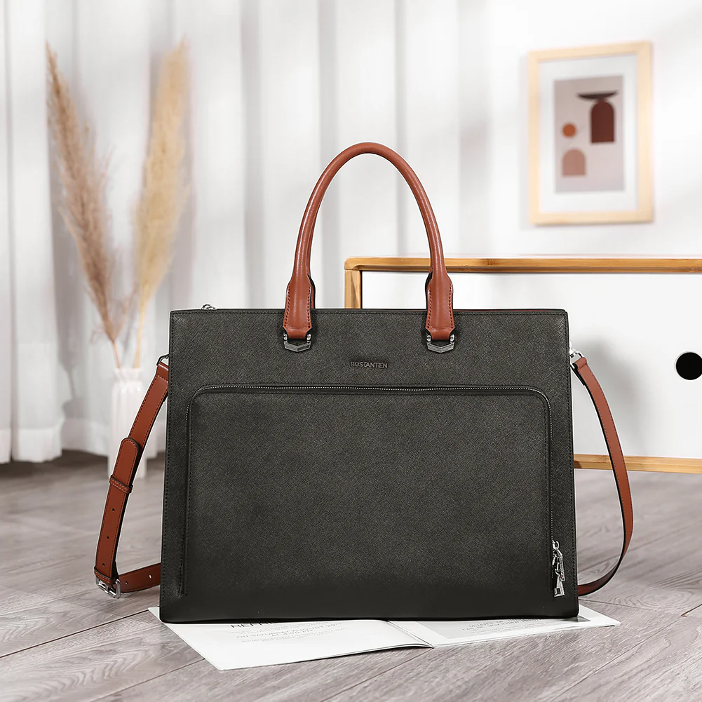 Machk Women's Briefcase Tote — Classic Black Design - Image 11