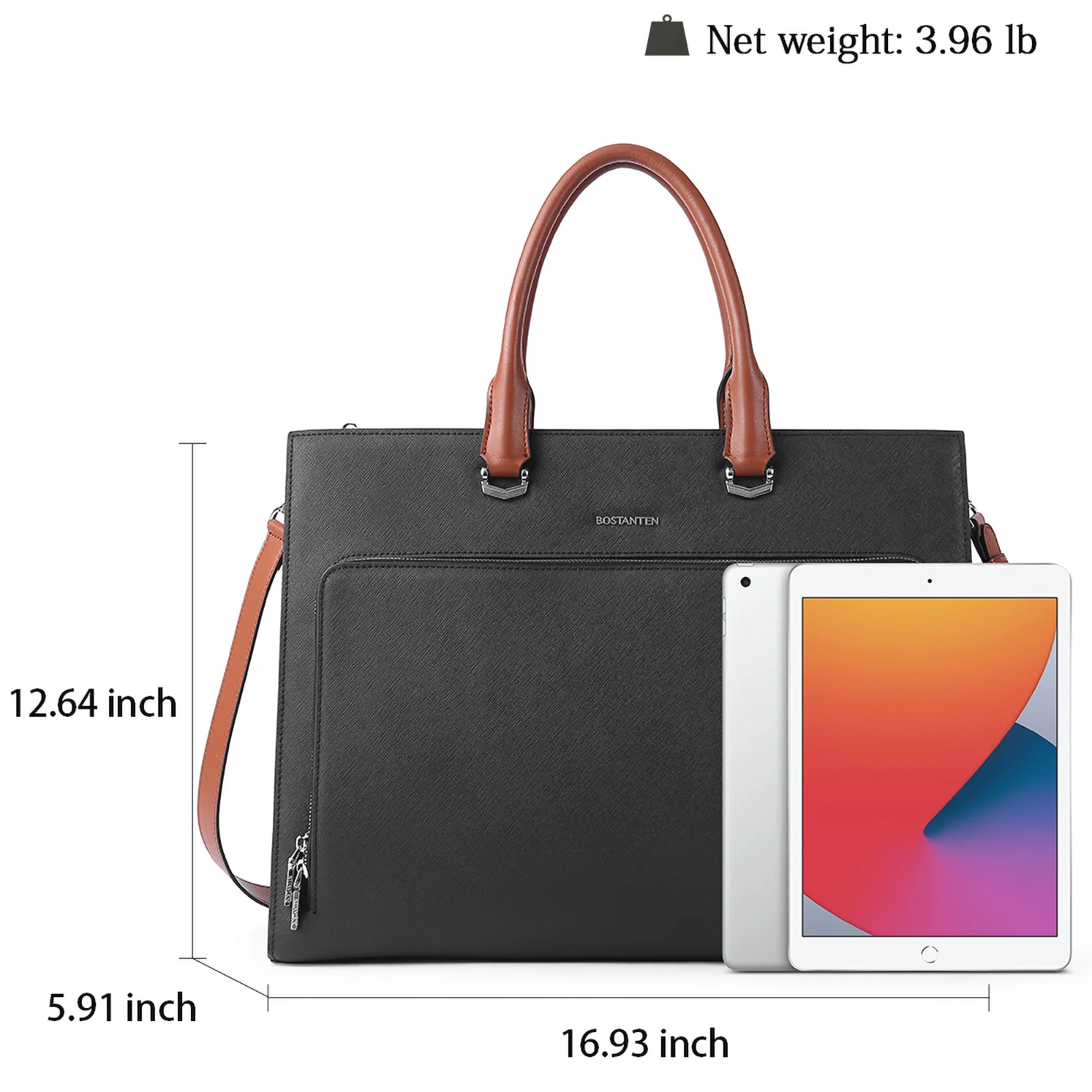Machk Women's Briefcase Tote — Classic Black Design - Image 13