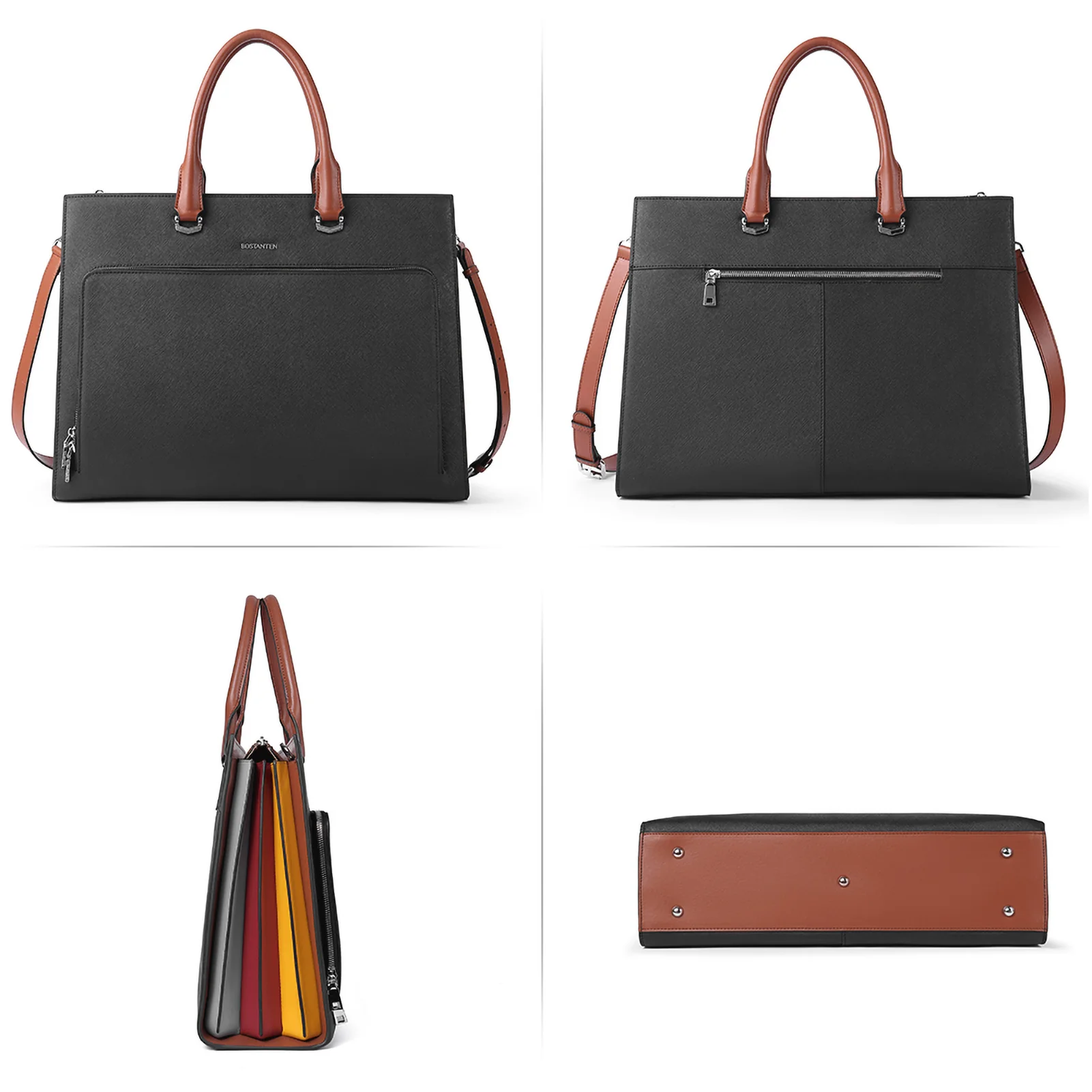 Machk Women's Briefcase Tote — Classic Black Design - Image 14