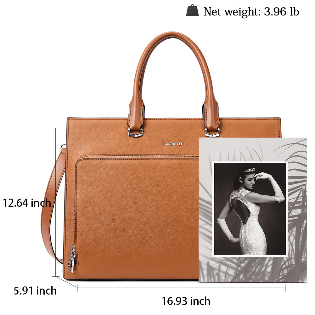 Machk Women's Briefcase Tote — Classic Black Design - Image 4