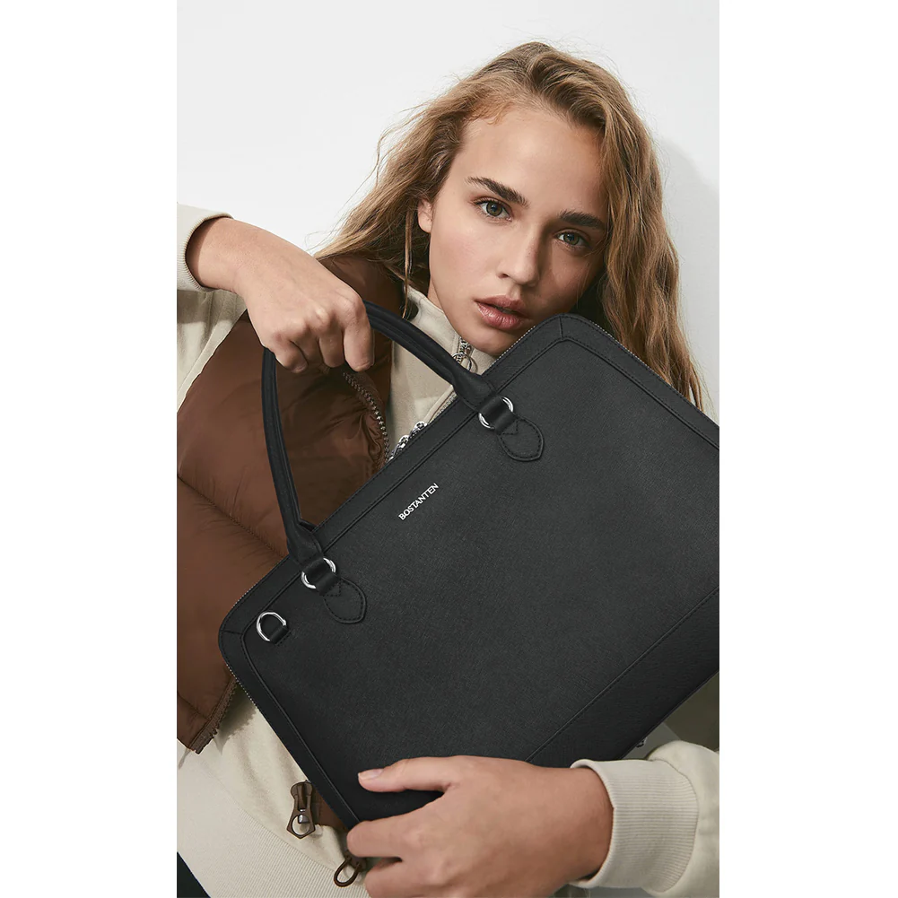 Jasmina  Genuine Leather Computer Briefcase —Low-key - Image 3