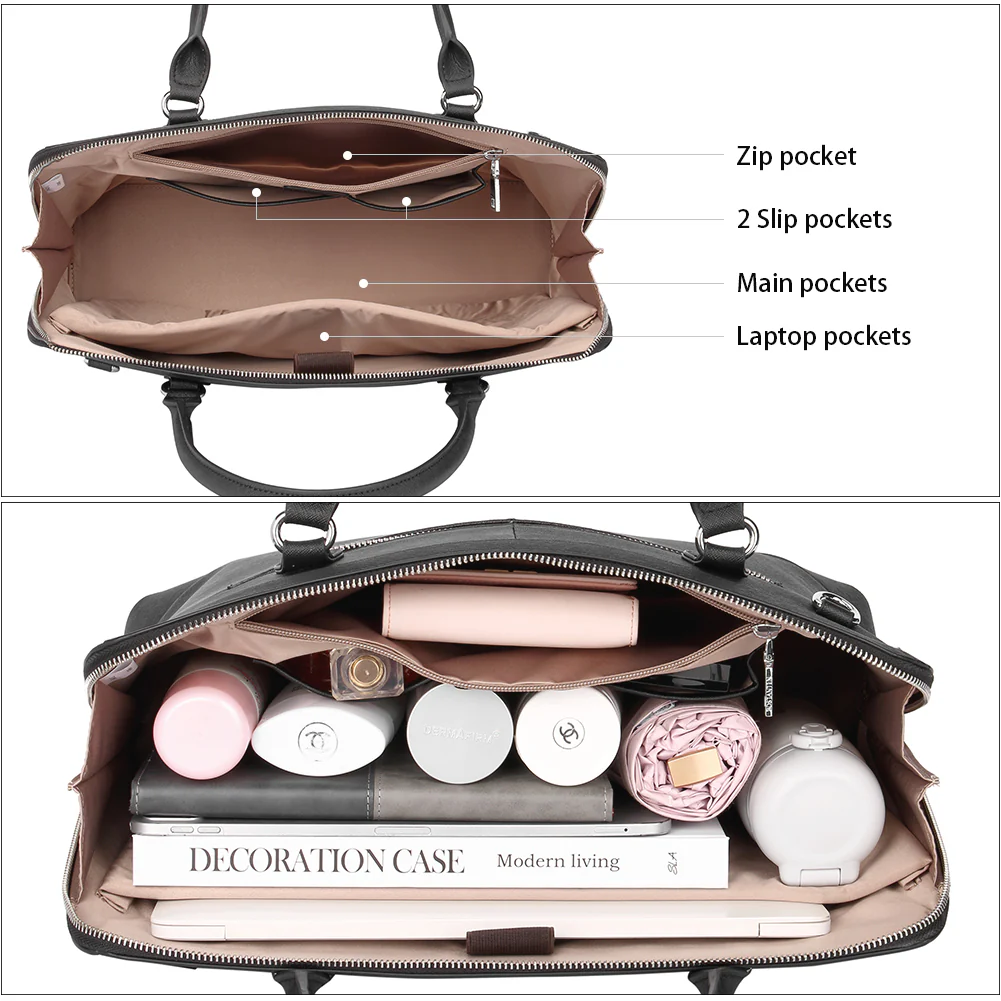Jasmina  Genuine Leather Computer Briefcase —Low-key - Image 6