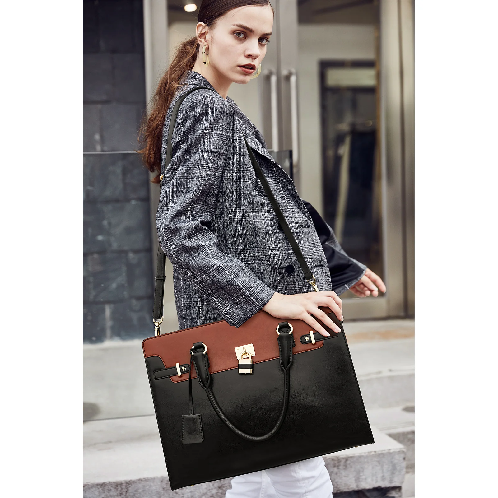 Machk Vintage Style Leather Briefcase — Fashion Everlasting - Image 11