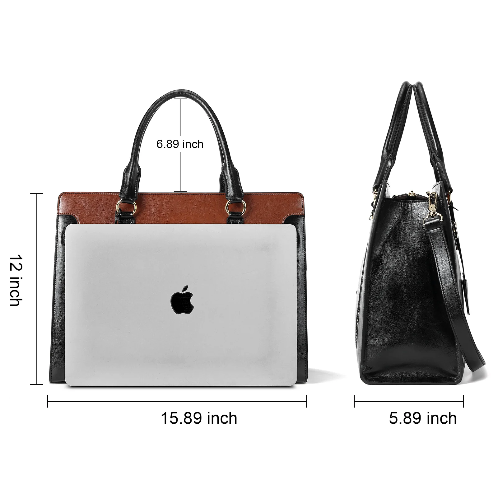 Machk Vintage Style Leather Briefcase — Fashion Everlasting - Image 13