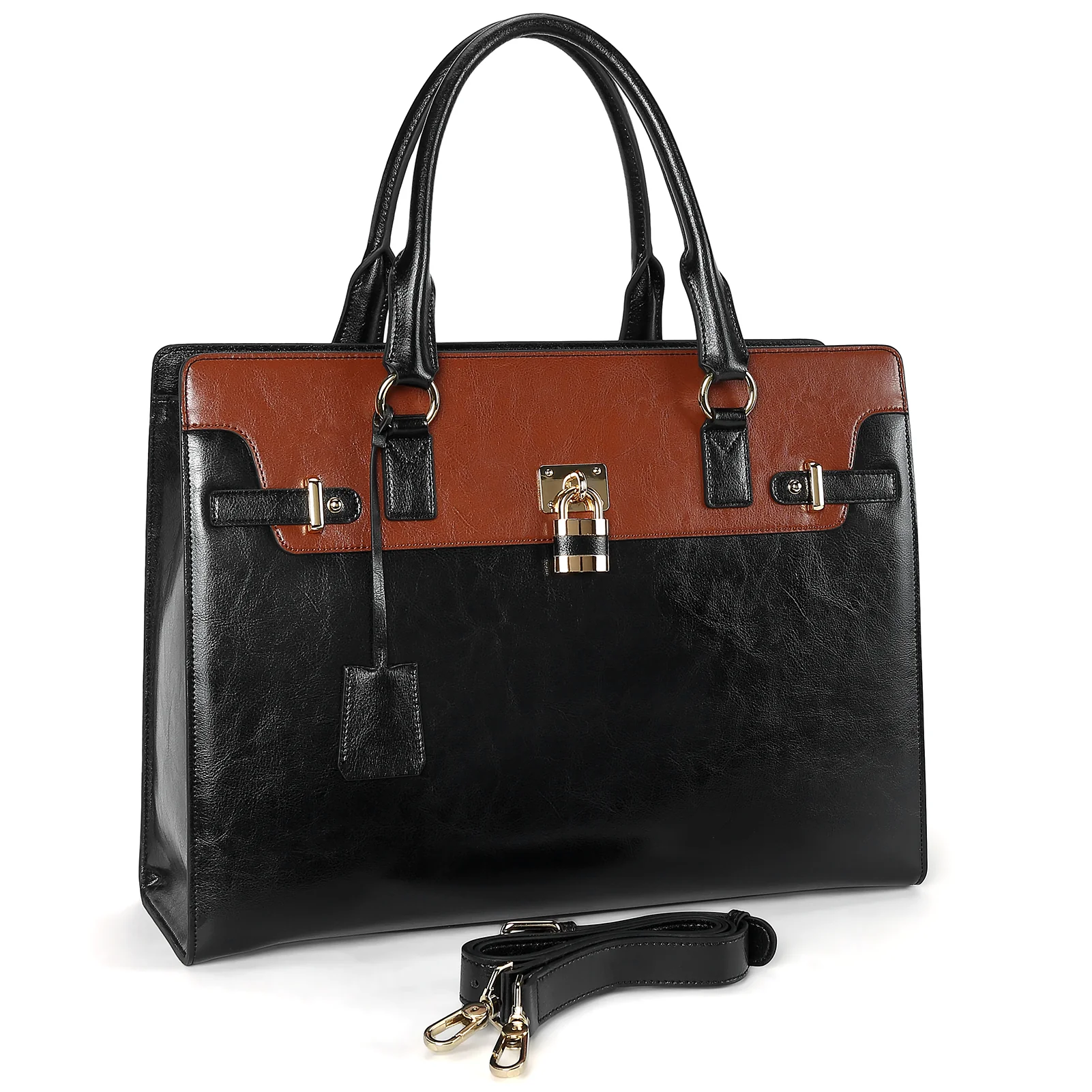 Machk Vintage Style Leather Briefcase — Fashion Everlasting - Image 15