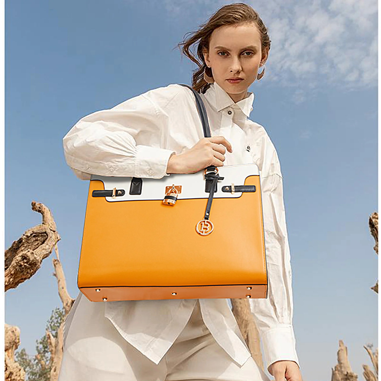 Machk Vintage Style Leather Briefcase — Fashion Everlasting - Image 26