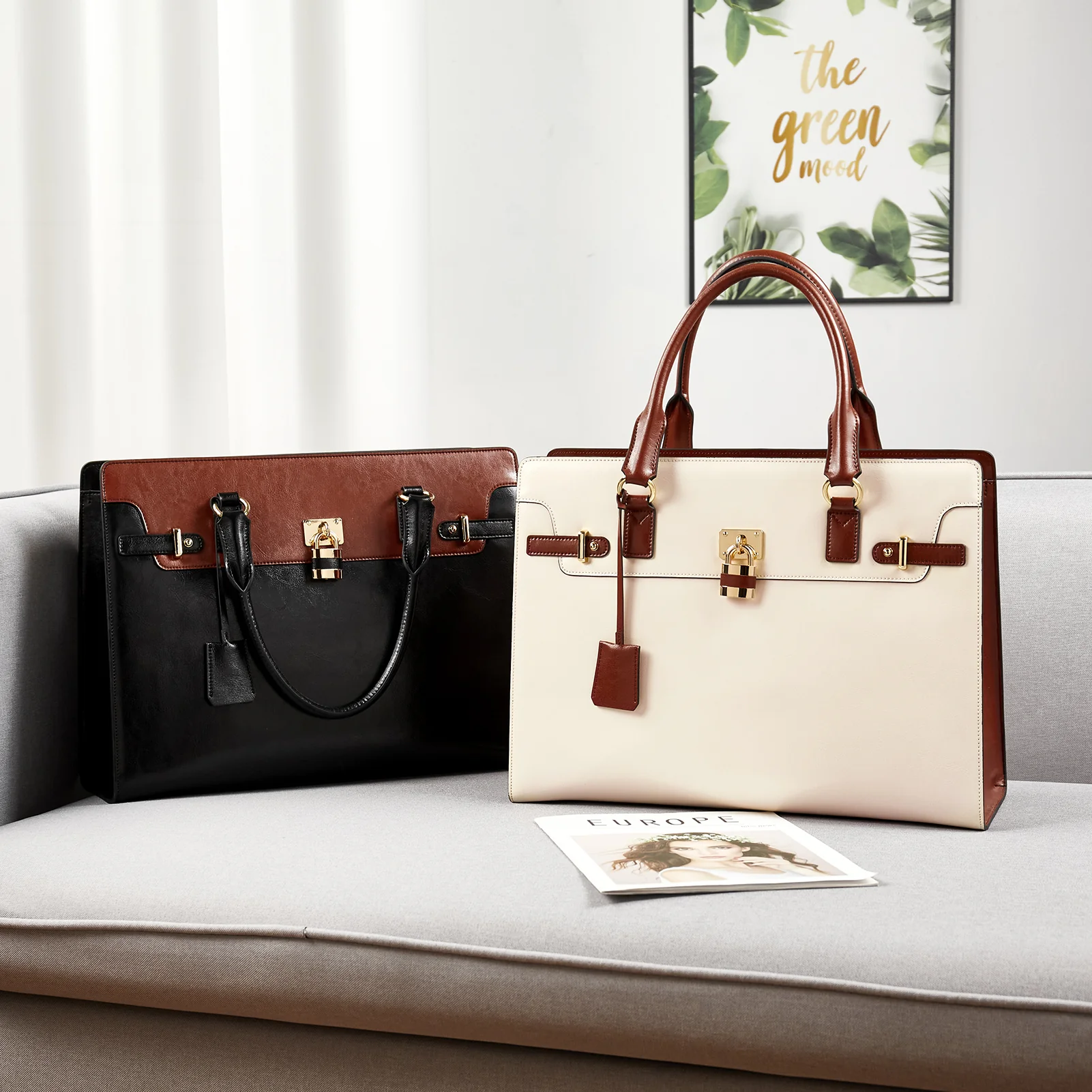Machk Vintage Style Leather Briefcase — Fashion Everlasting - Image 8